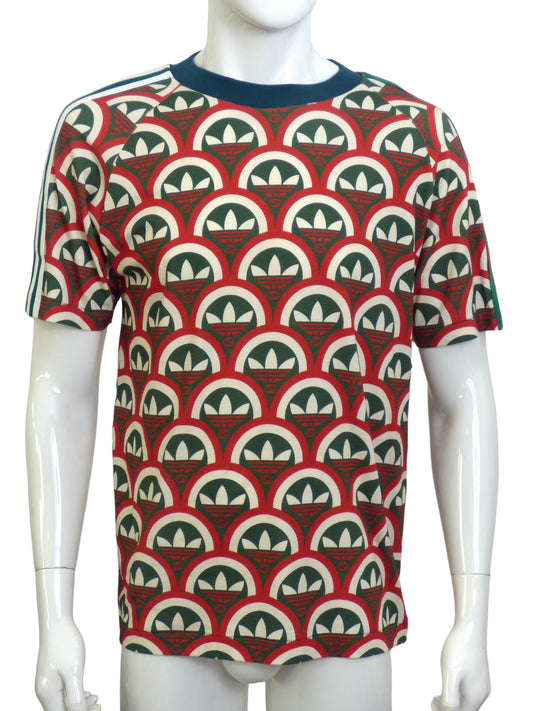 GUCCI x ADIDAS- NWT Multi Color Print T-Shirt, Size 2XL
