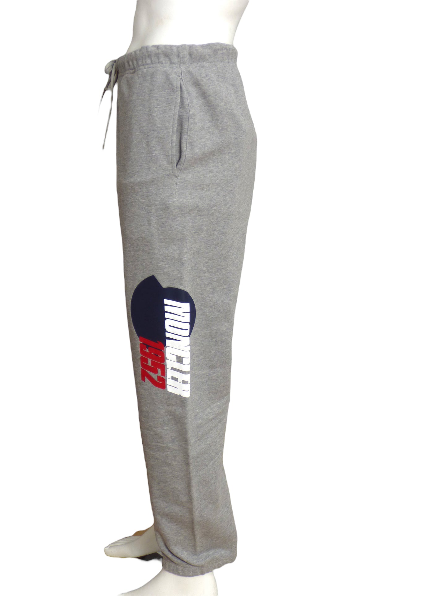 MONCLER- NWT Gray Logo Print Joggers, Size Small