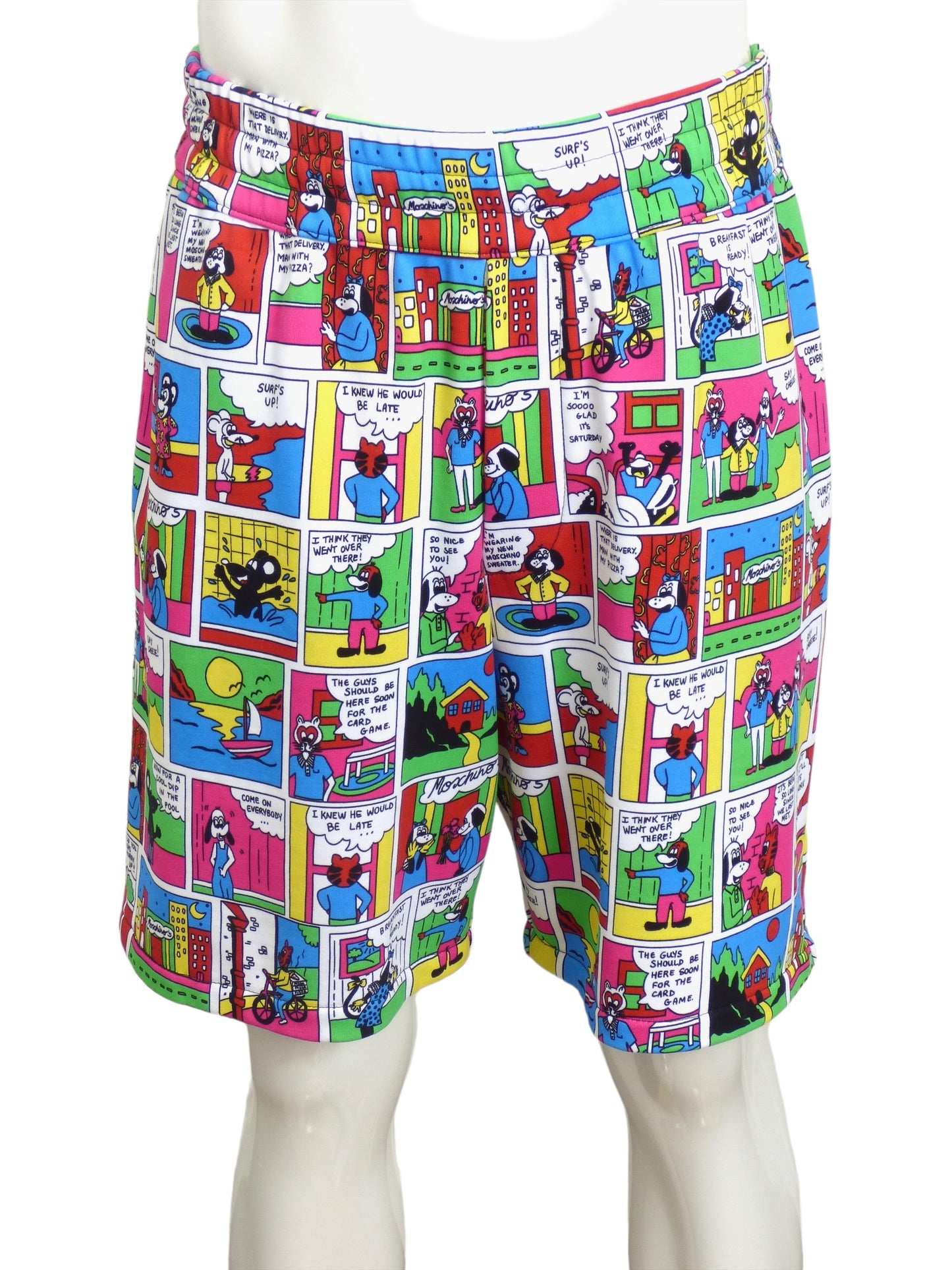 MOSCHINO COUTURE- 2022 Comic Strip Print Shorts, Waist-32