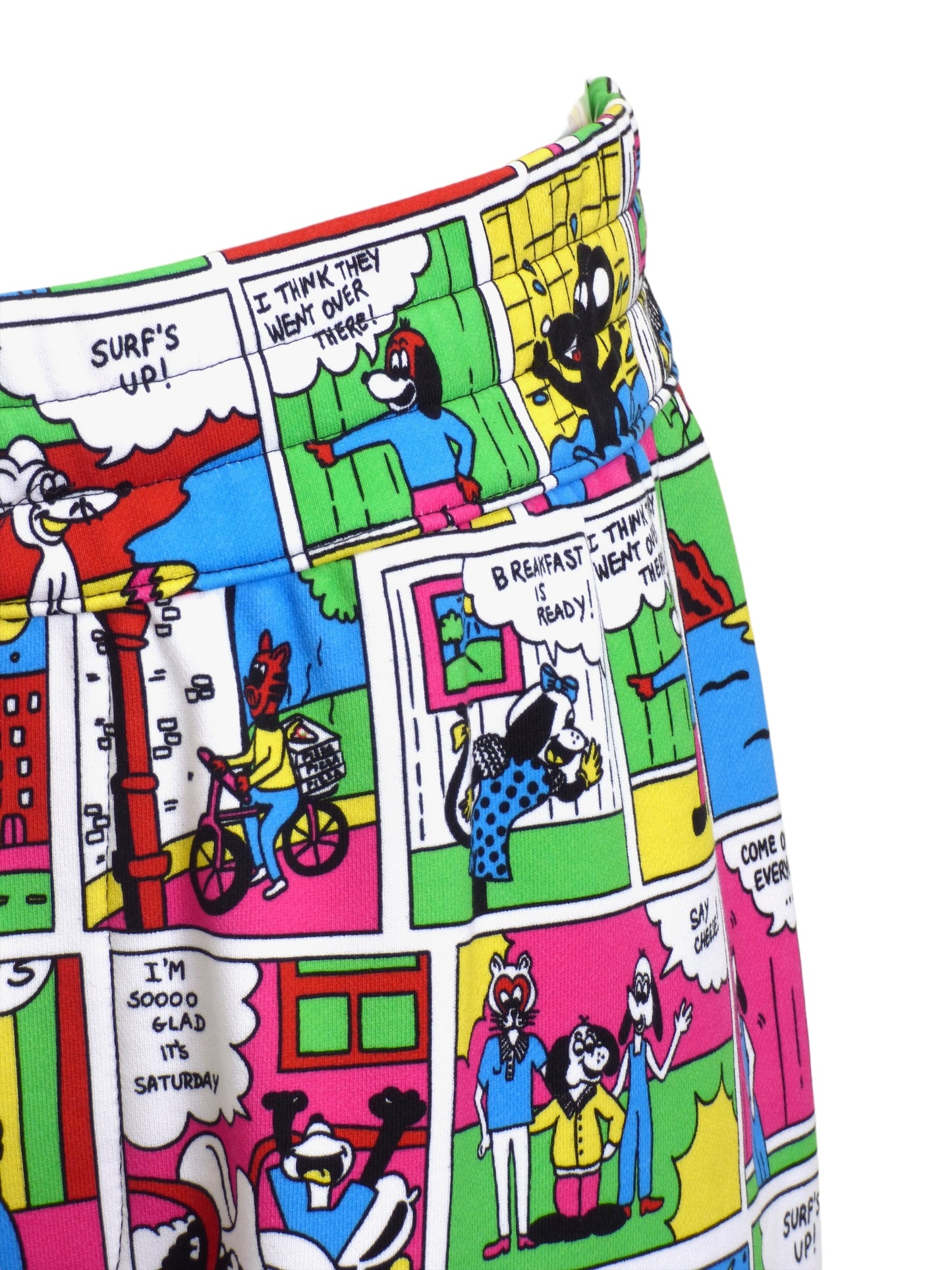 MOSCHINO COUTURE- 2022 Comic Strip Print Shorts, Waist-32