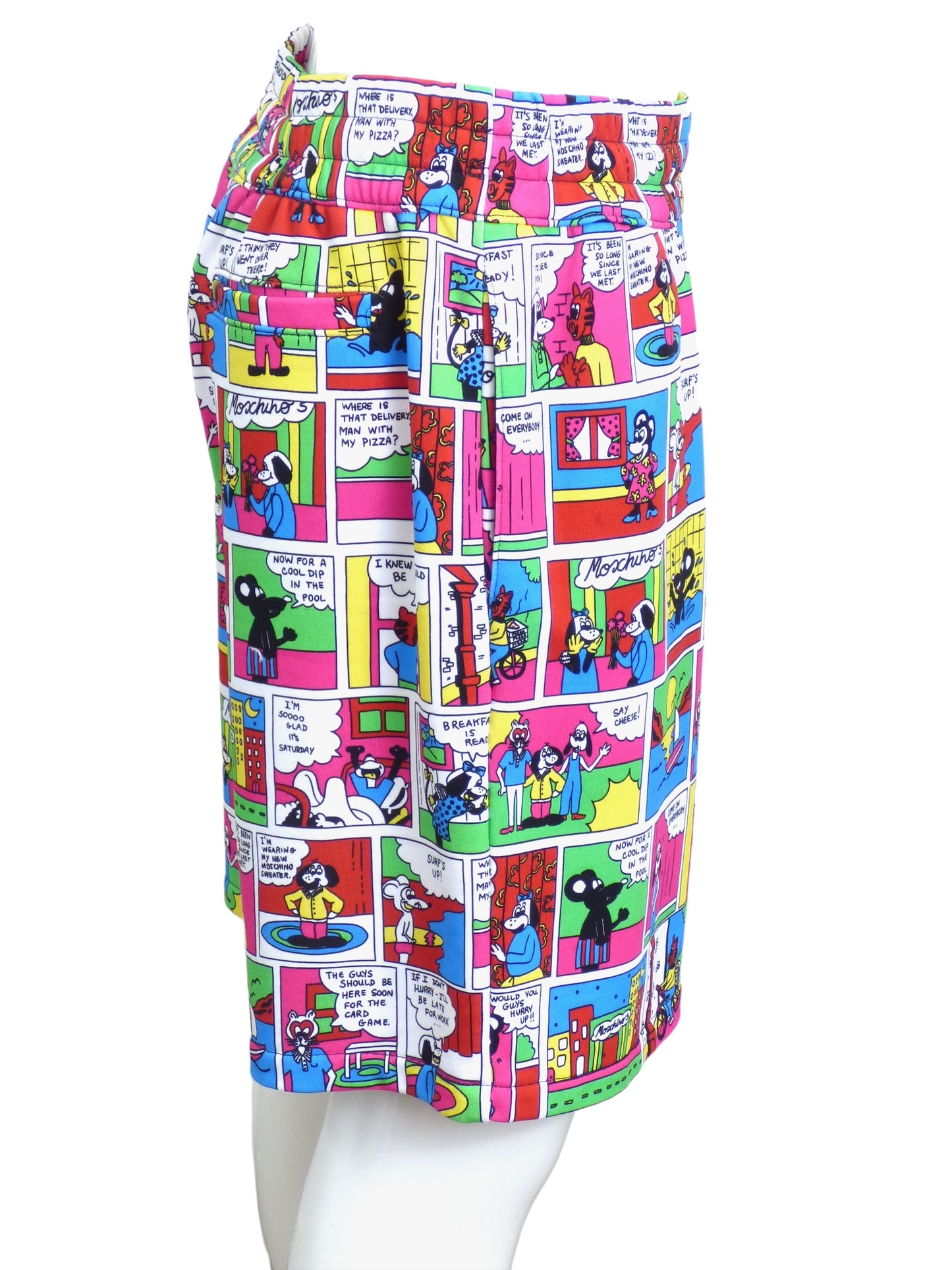 MOSCHINO COUTURE- 2022 Comic Strip Print Shorts, Waist-32