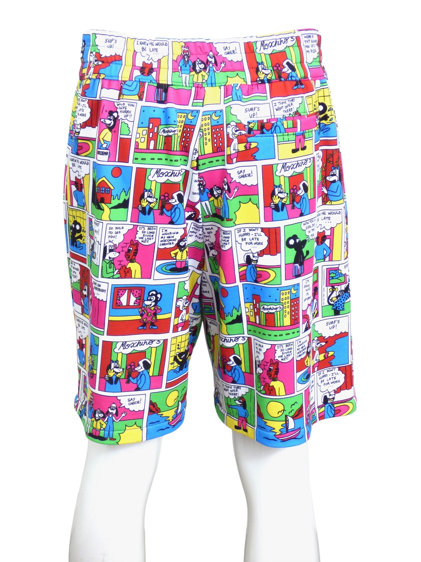 MOSCHINO COUTURE- 2022 Comic Strip Print Shorts, Waist-32
