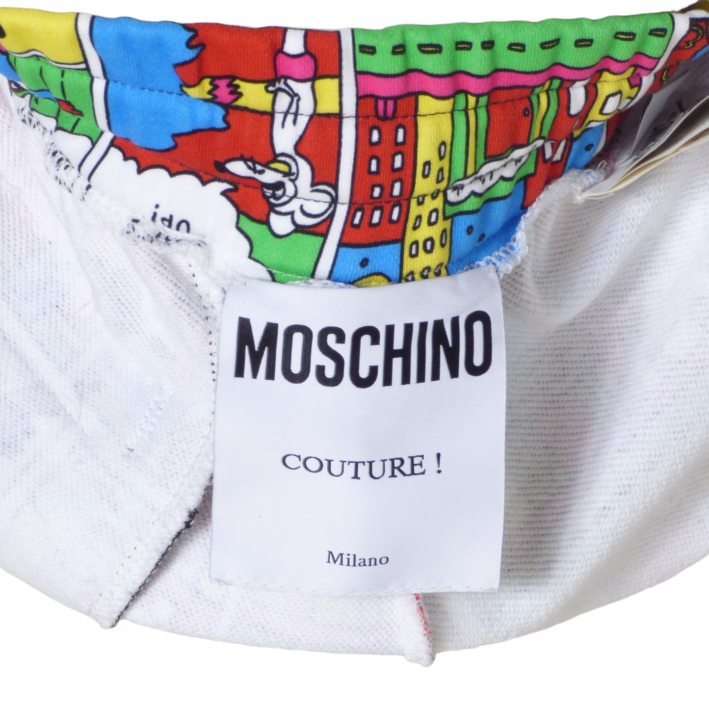 MOSCHINO COUTURE- 2022 Comic Strip Print Shorts, Waist-32