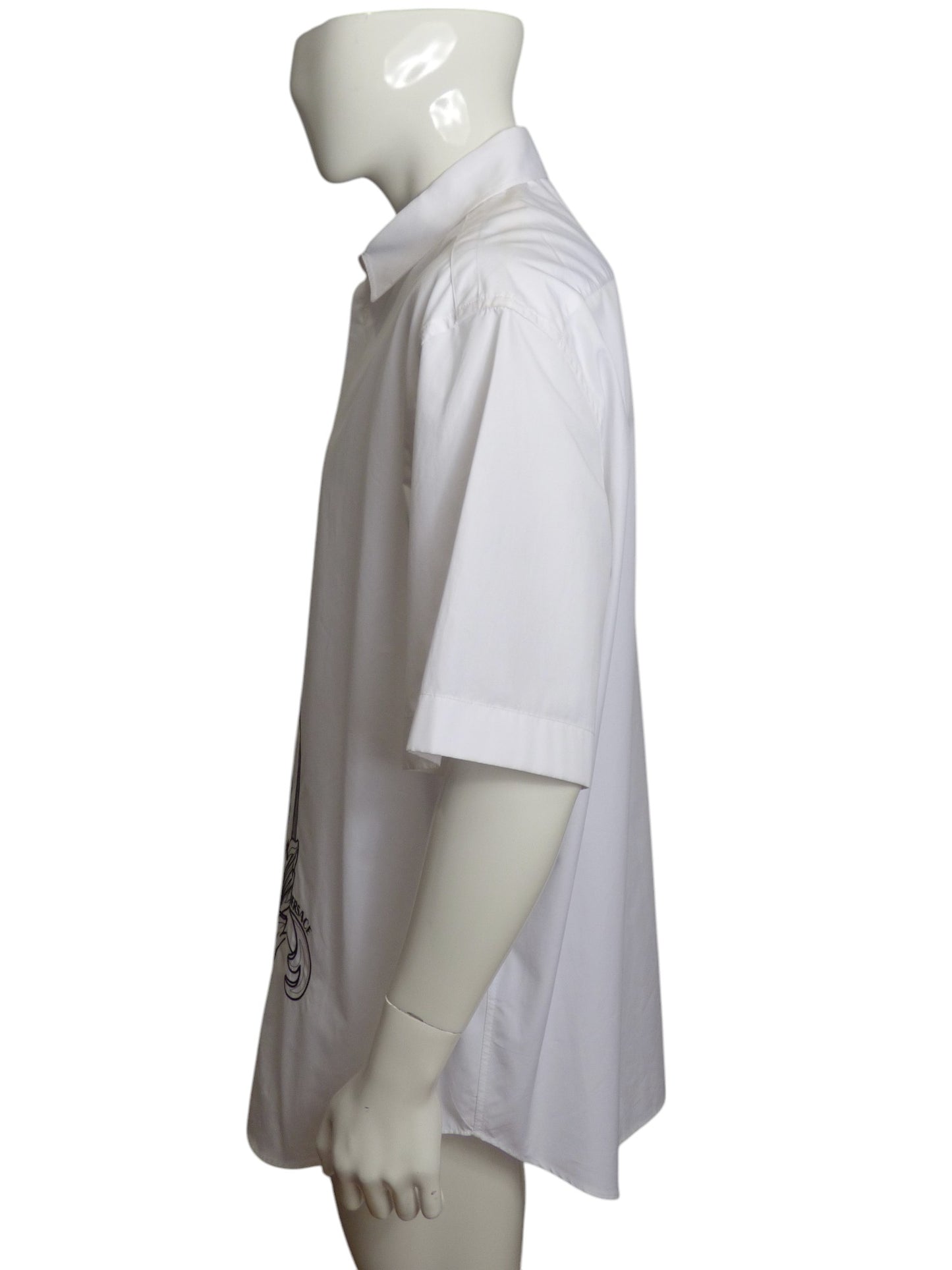 VERSACE- NWT Embroidered Cotton S/S Shirt, Size XL