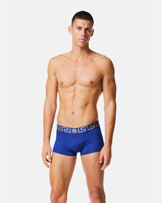 VERSACE- NIB Blue Low Rise Trunk, Size 2XL