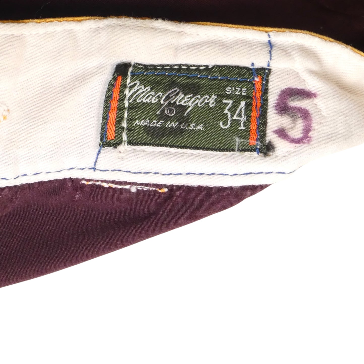 1950s Burgundy Satin Athletic Shorts, Size-XSmall