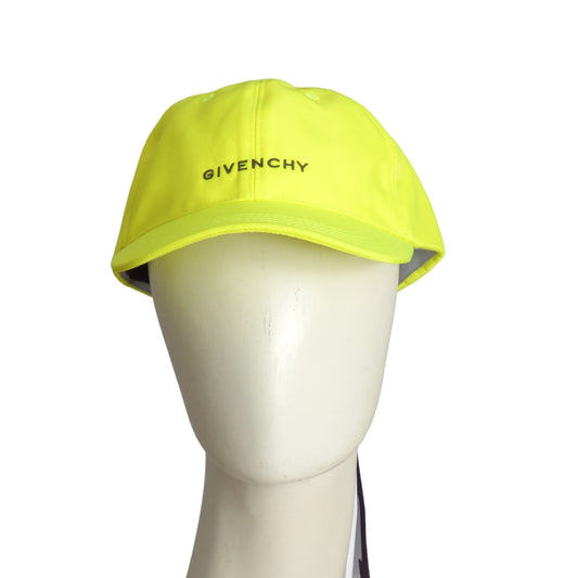 GIVENCHY- NWT Yellow Curved Logo Cap