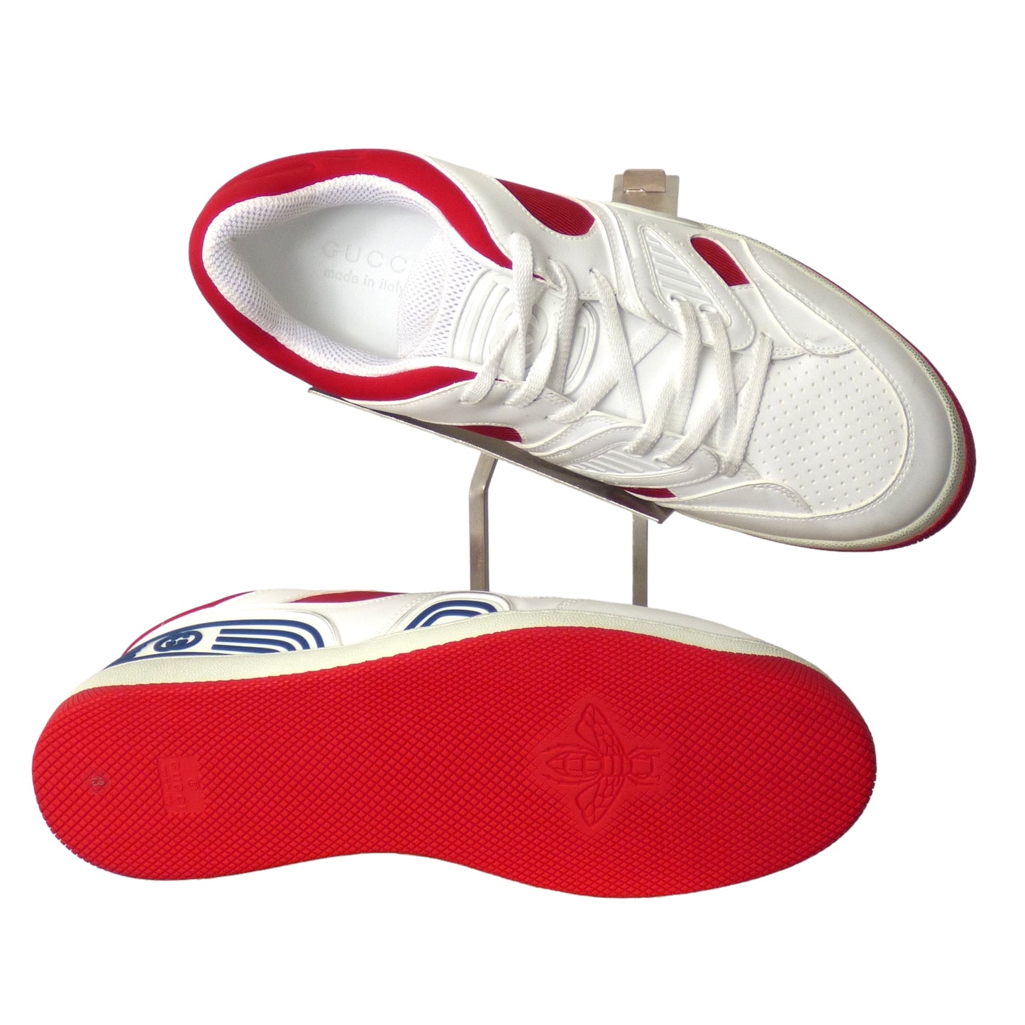 GUCCI- Basket Rubber-Trimmed Demetra Trainers, US Size 13.5