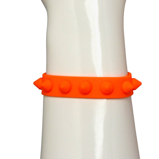CHRISTIAN LOUBOUTIN- NWT Orange Rubber Spike Bracelet