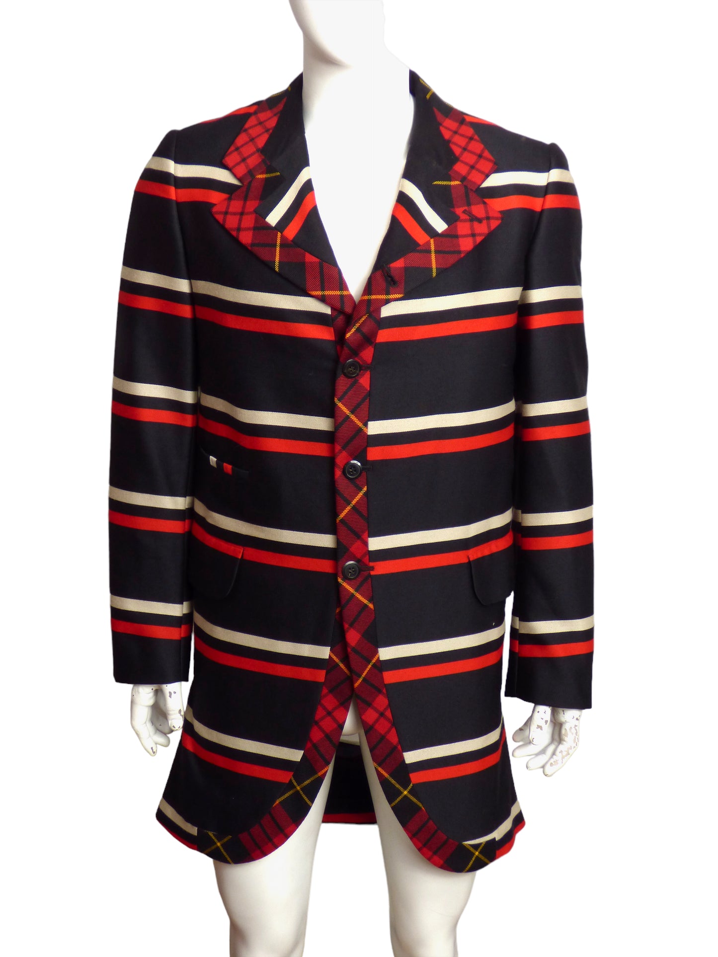 COMME DES GARCONS HOMME PLUS- 2016 Wool Stripe Blazer, Size Small