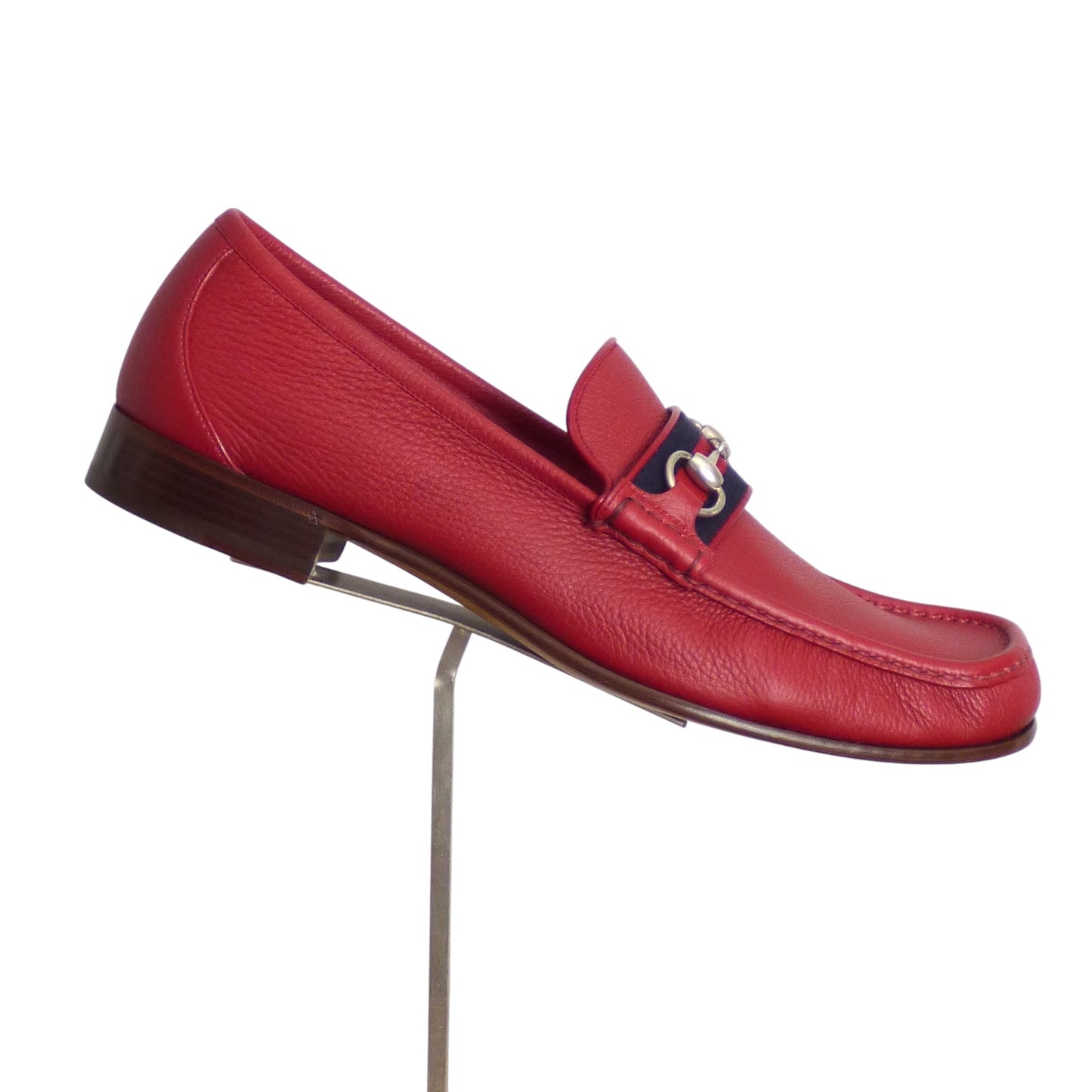 GUCCI- NIB Red Leather Horsebit Loafers, Multiple Sizes Available
