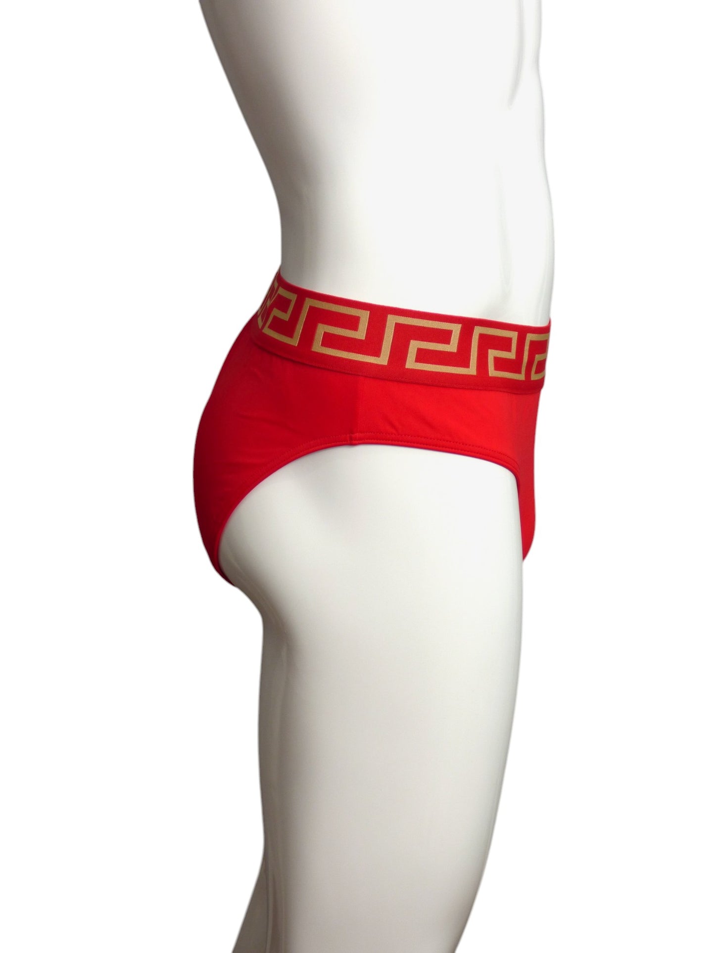 VERSACE- NWT Red Greca Border Swim Brief, Multiple Sizes Available
