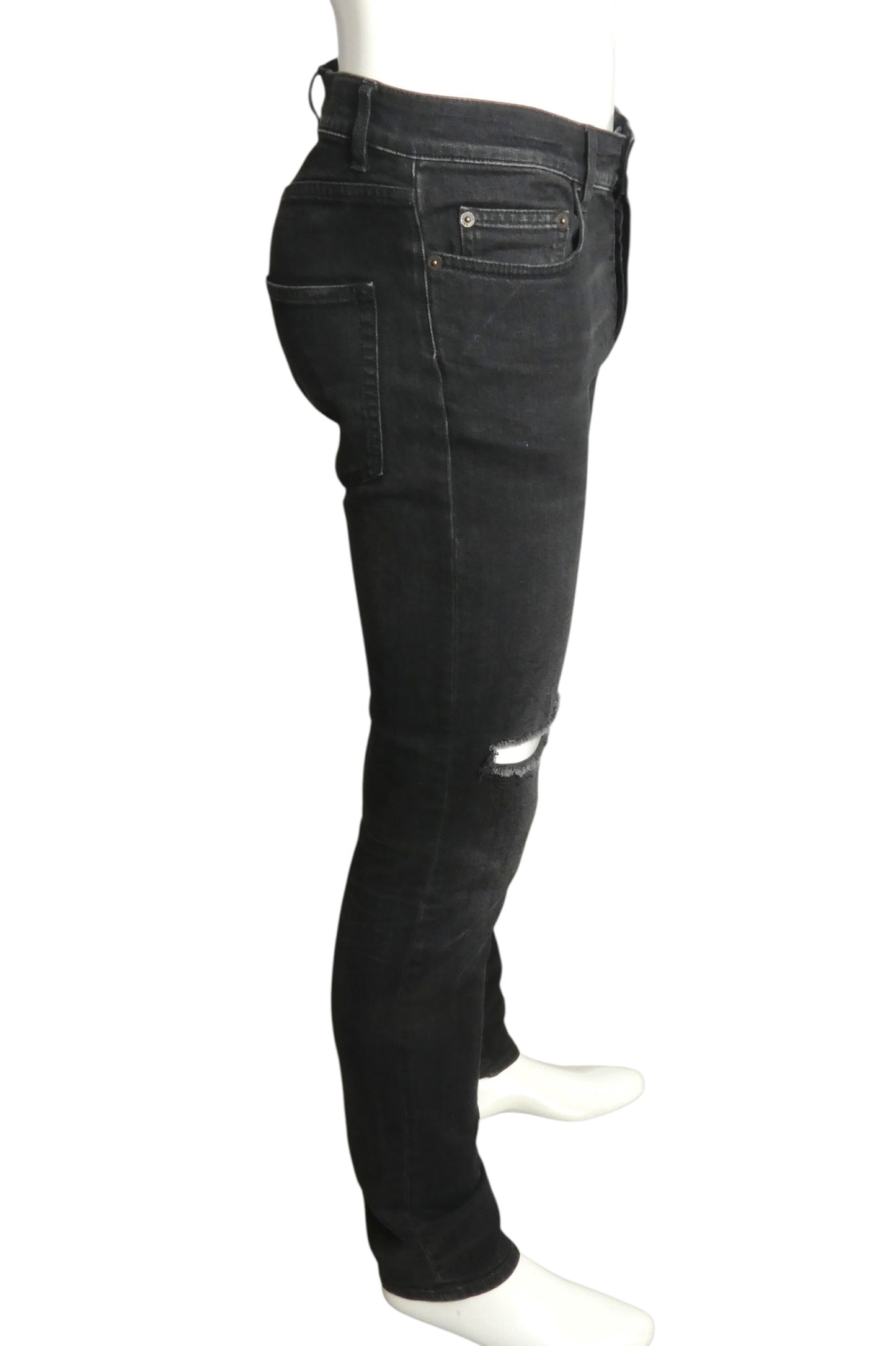 BALENCIAGA- 2018 Black "Archtype" Distressed Denim Jeans, Waist 29