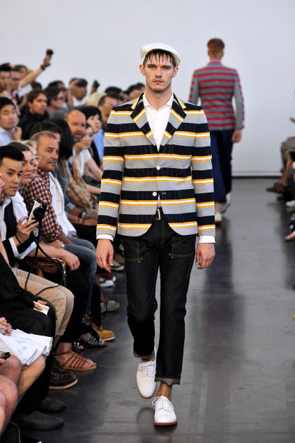 JUNYA WATANABE- 2011 Cotton Stripe Blazer, Size XS