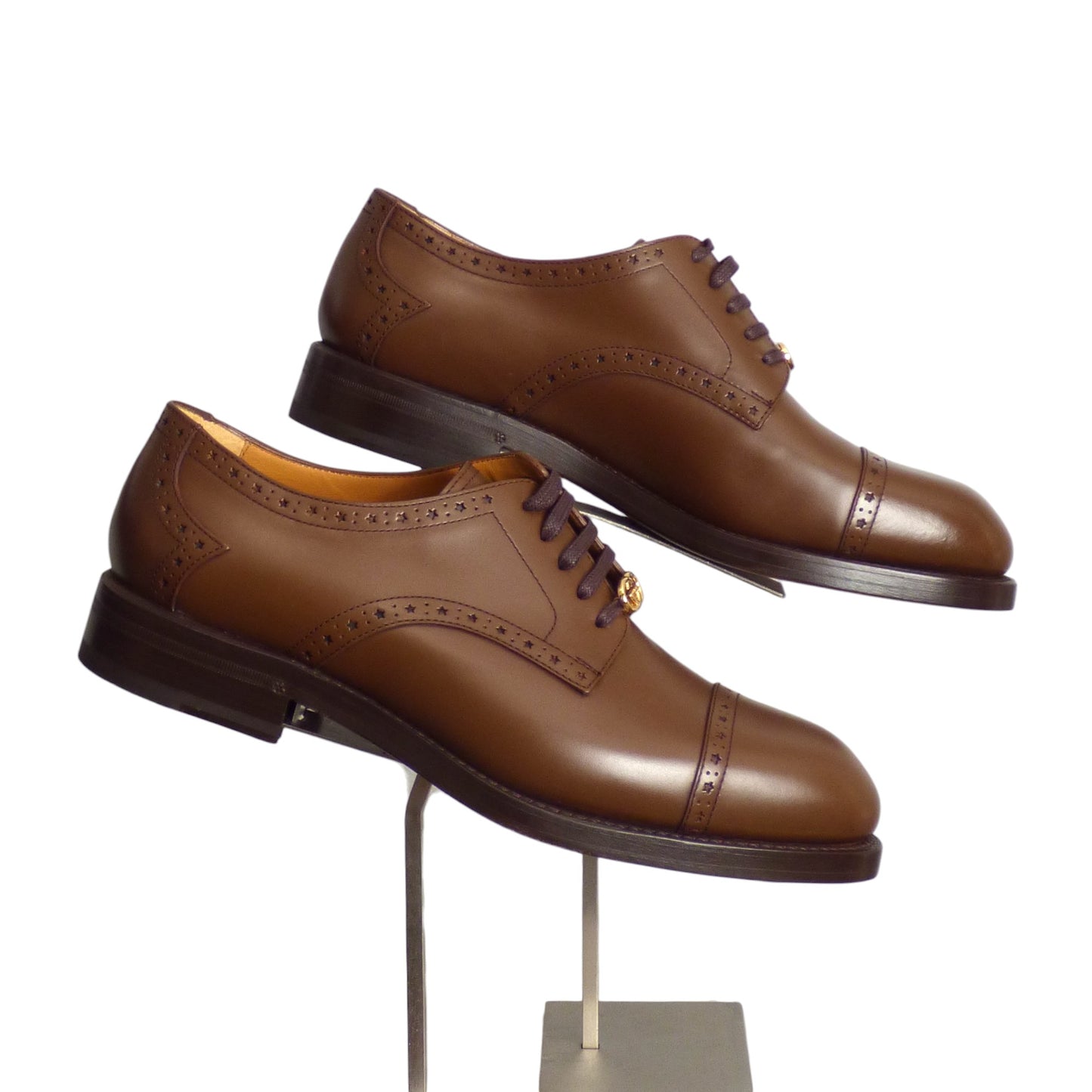 GUCCI- NIB Brown Cap Toe Brogues, Size Gucci 10