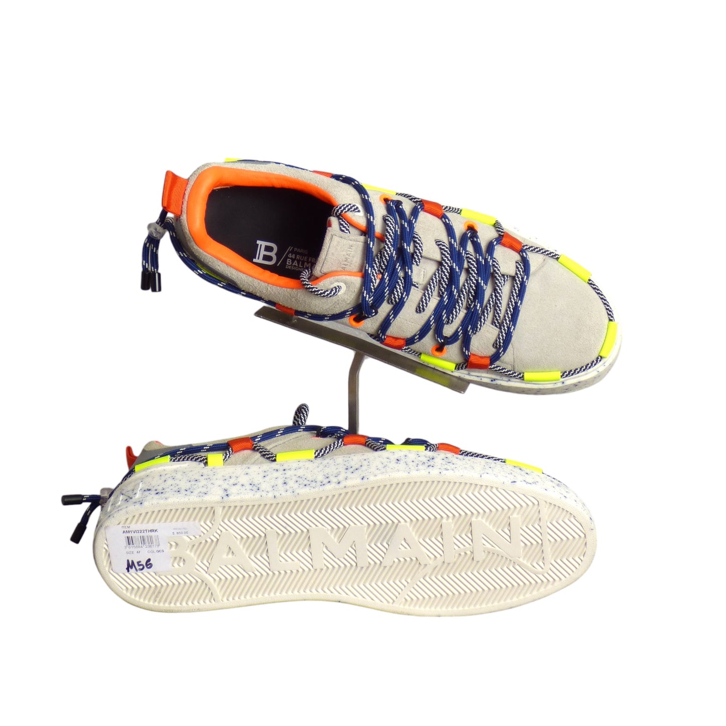 BALMAIN- 2023 NIB B-Court Lace-up Sneakers, Size 47