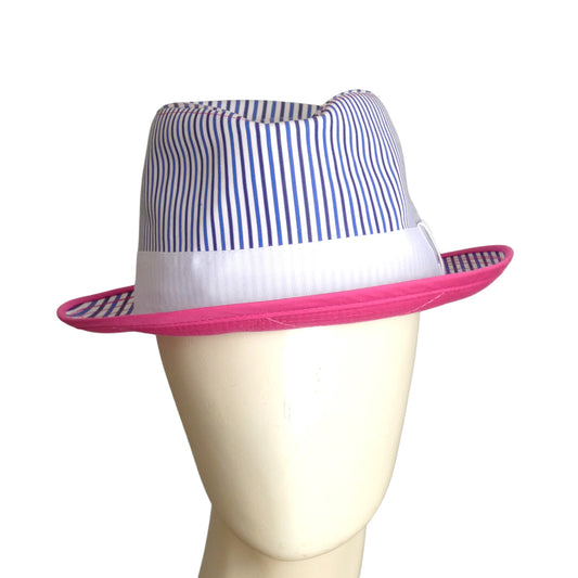 COMME DES GARCONS- 2023 NWT Cotton Stripe Bucket Hat, Size Medium