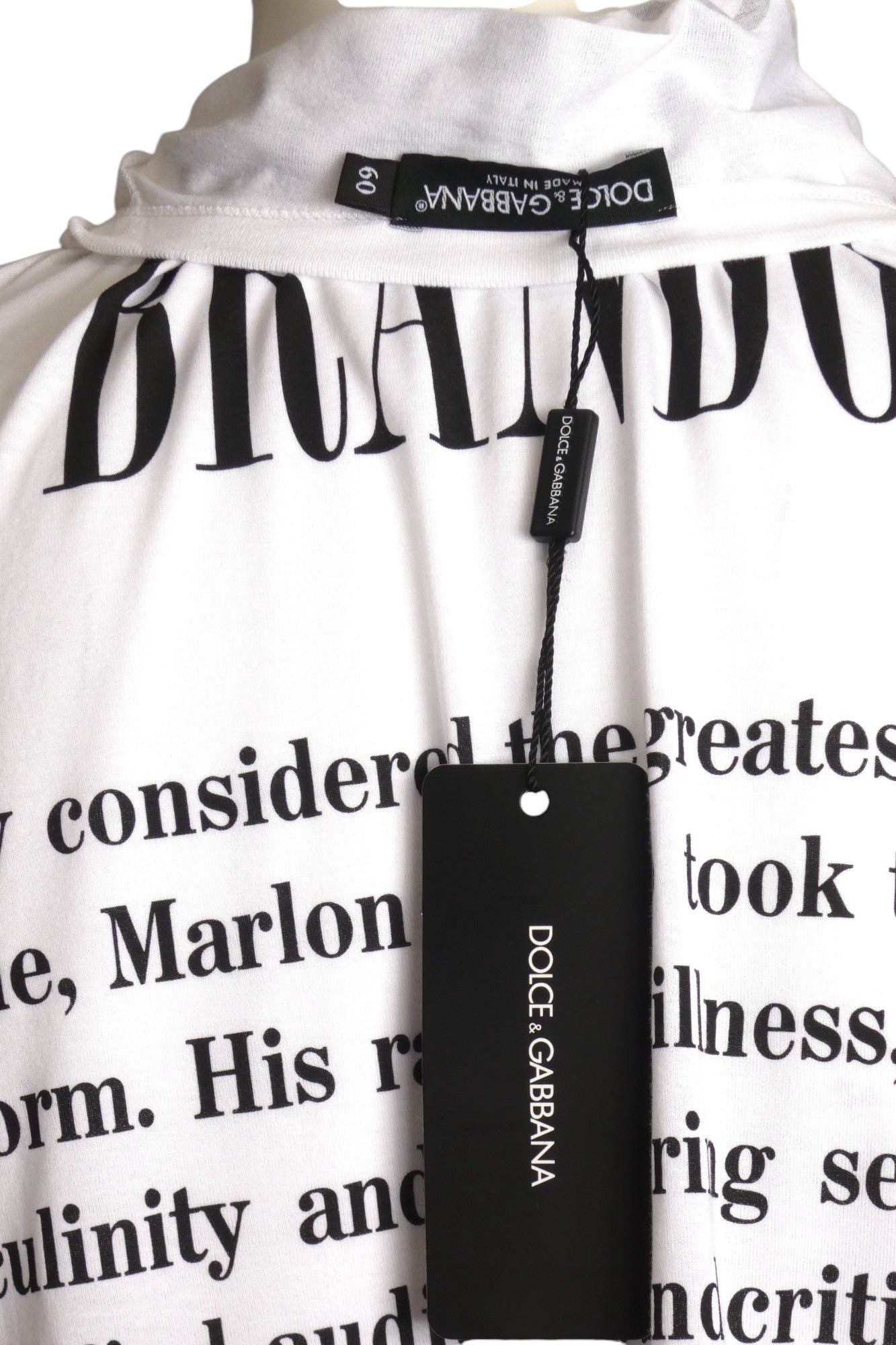 DOLCE & GABBANA- NWT Marlon Brando T-Shirt, Size IT-60