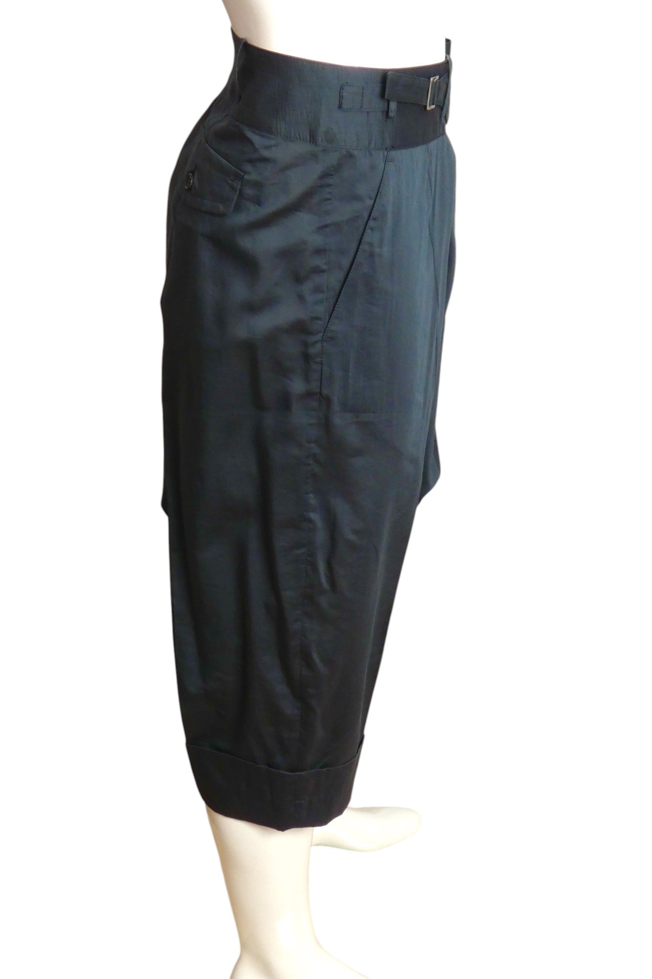 JOHN GALLIANO- NWT Navy Drop Crotch Shorts, Size XL