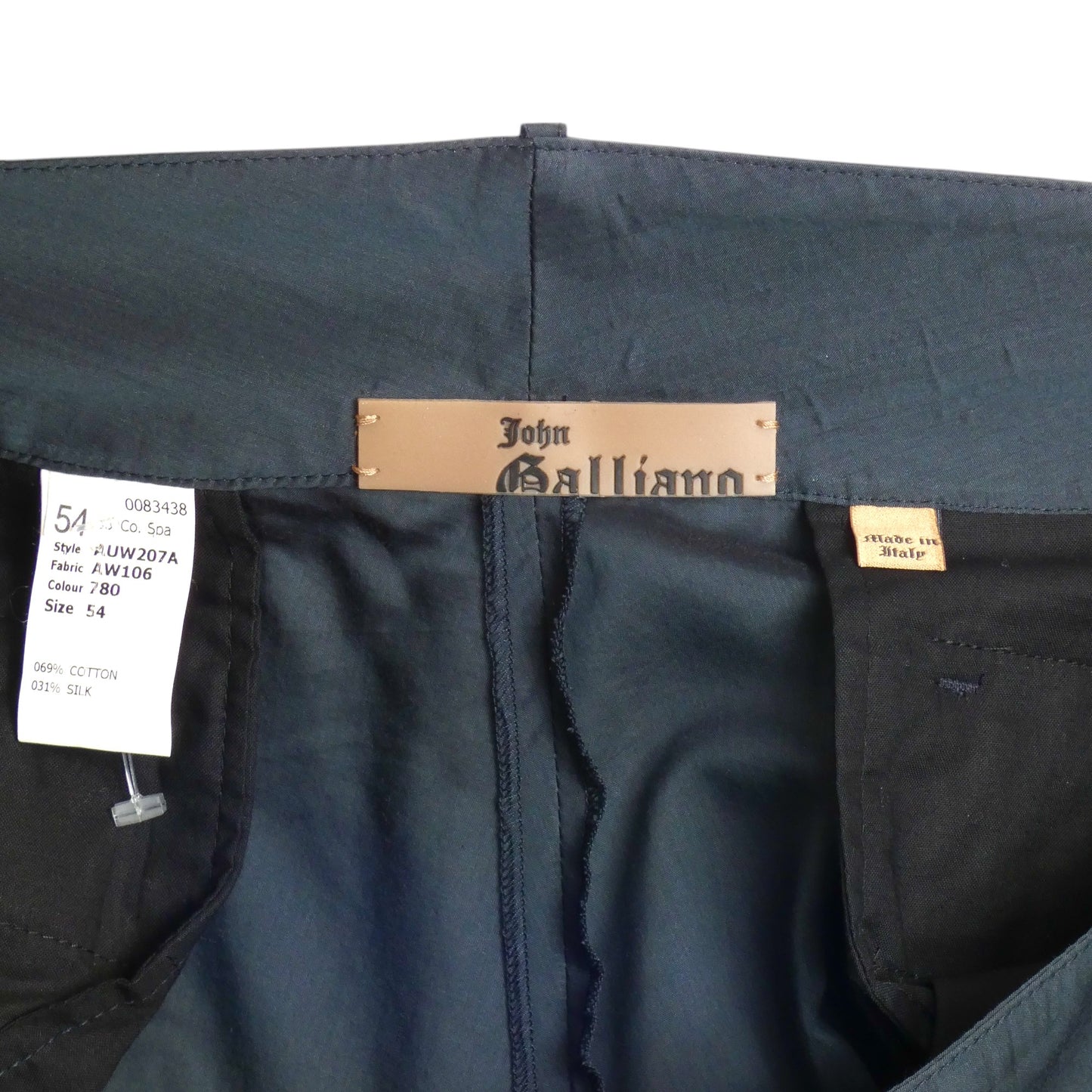 JOHN GALLIANO- NWT Navy Drop Crotch Shorts, Size XL