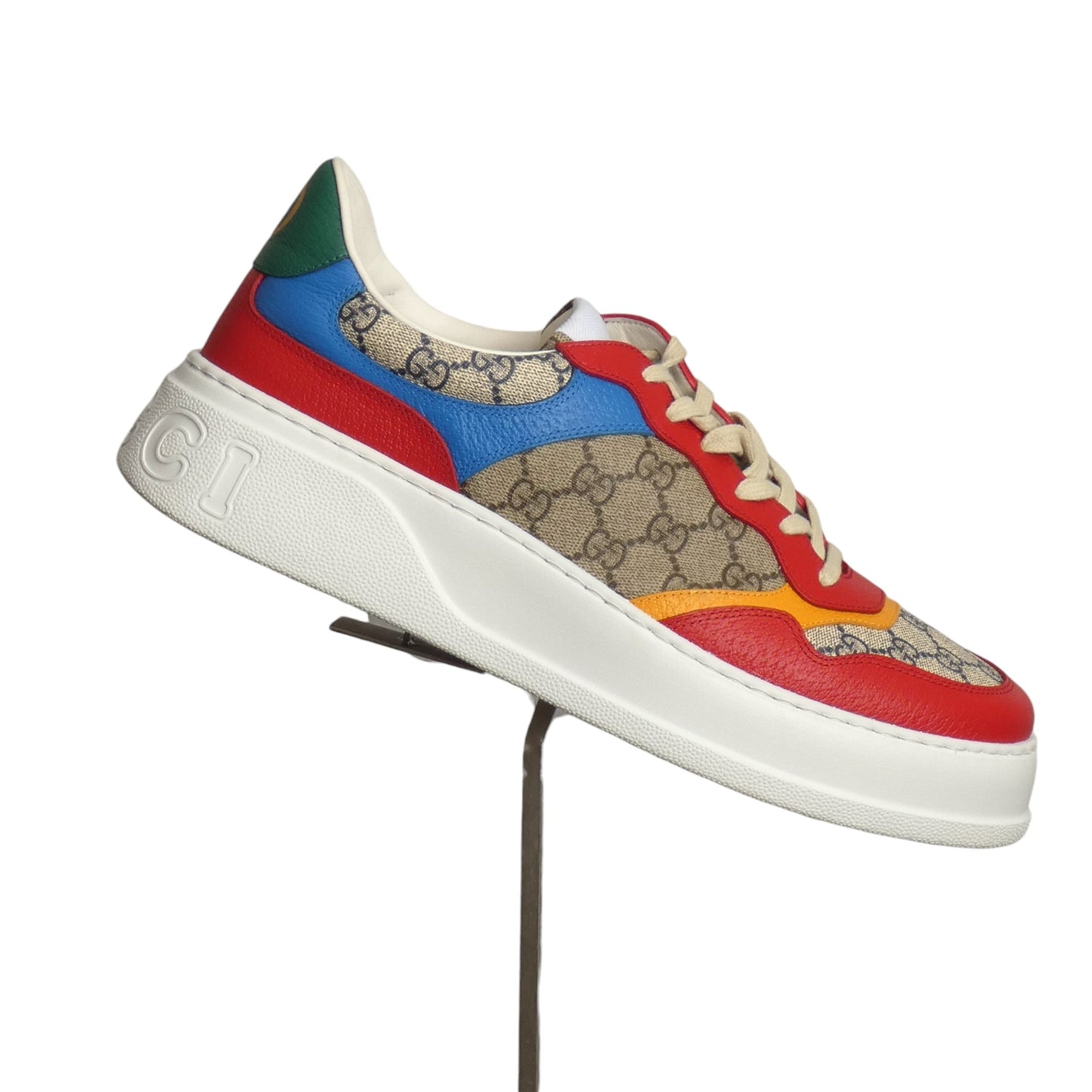 GUCCI - NIB GG Panelled Lace-Up Sneakers, Size 12.5