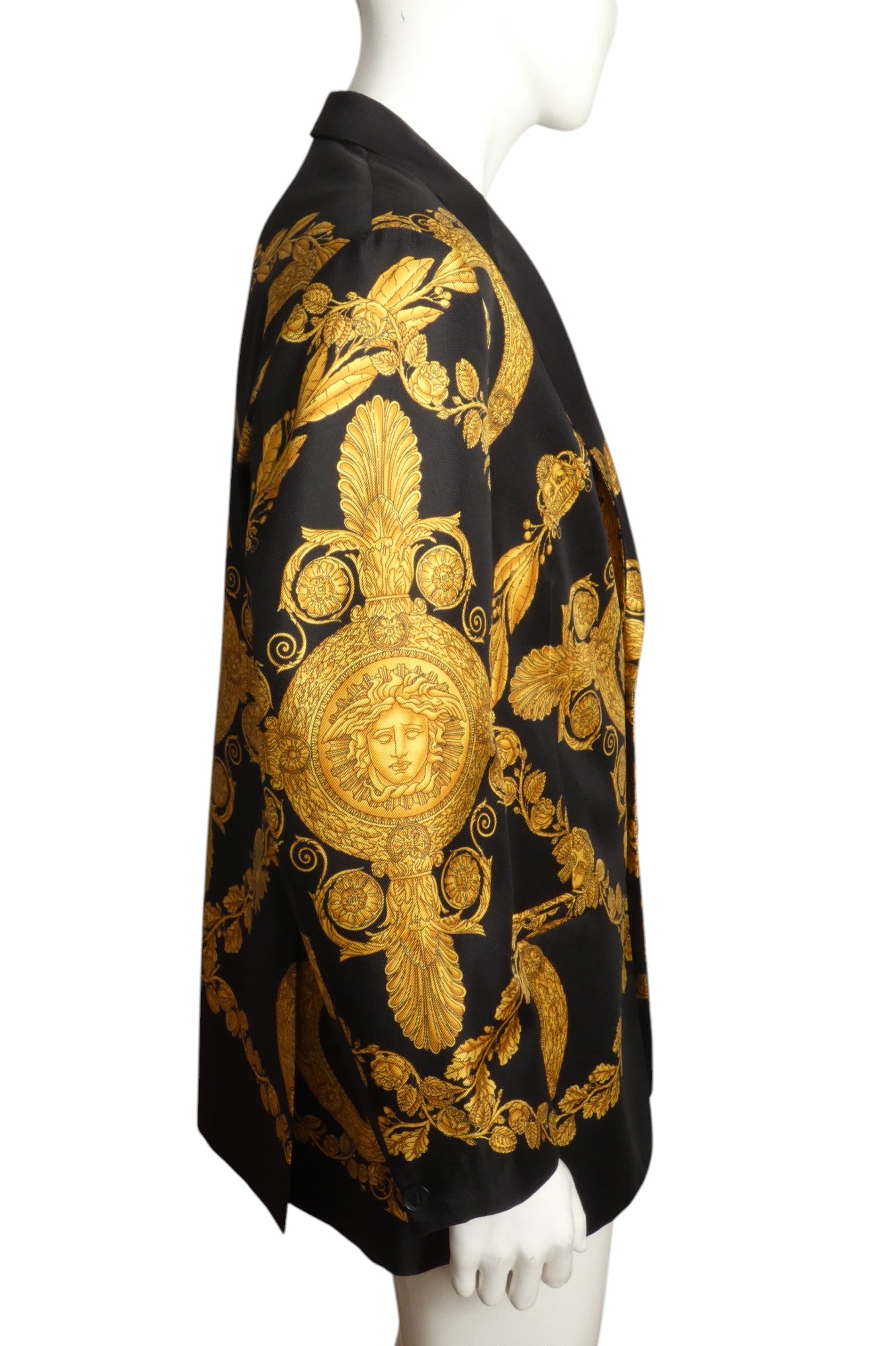 VERSACE- 2023 Maschera Baroque Silk Blazer, Size XXL