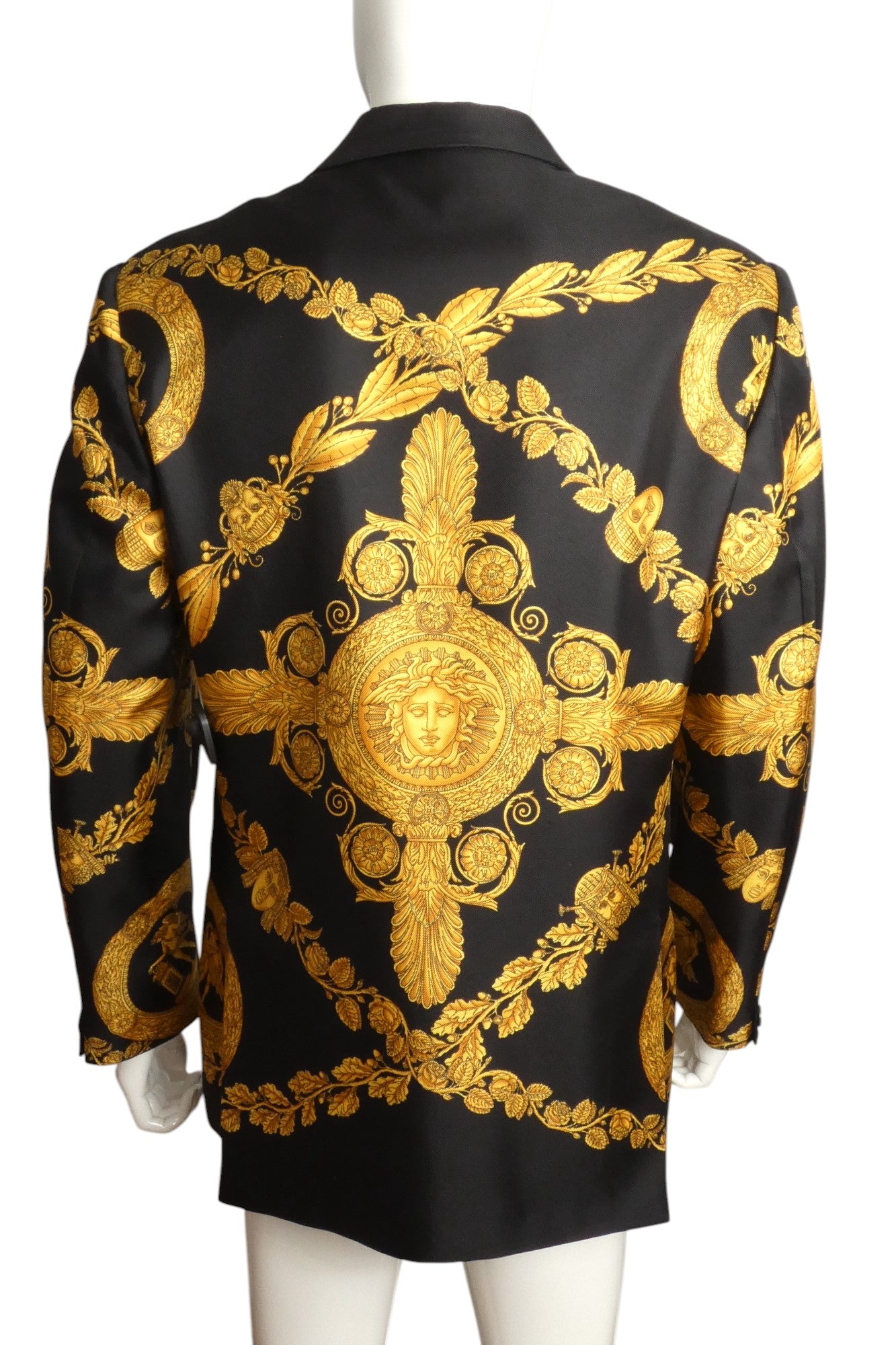 VERSACE- 2023 Maschera Baroque Silk Blazer, Size XXL
