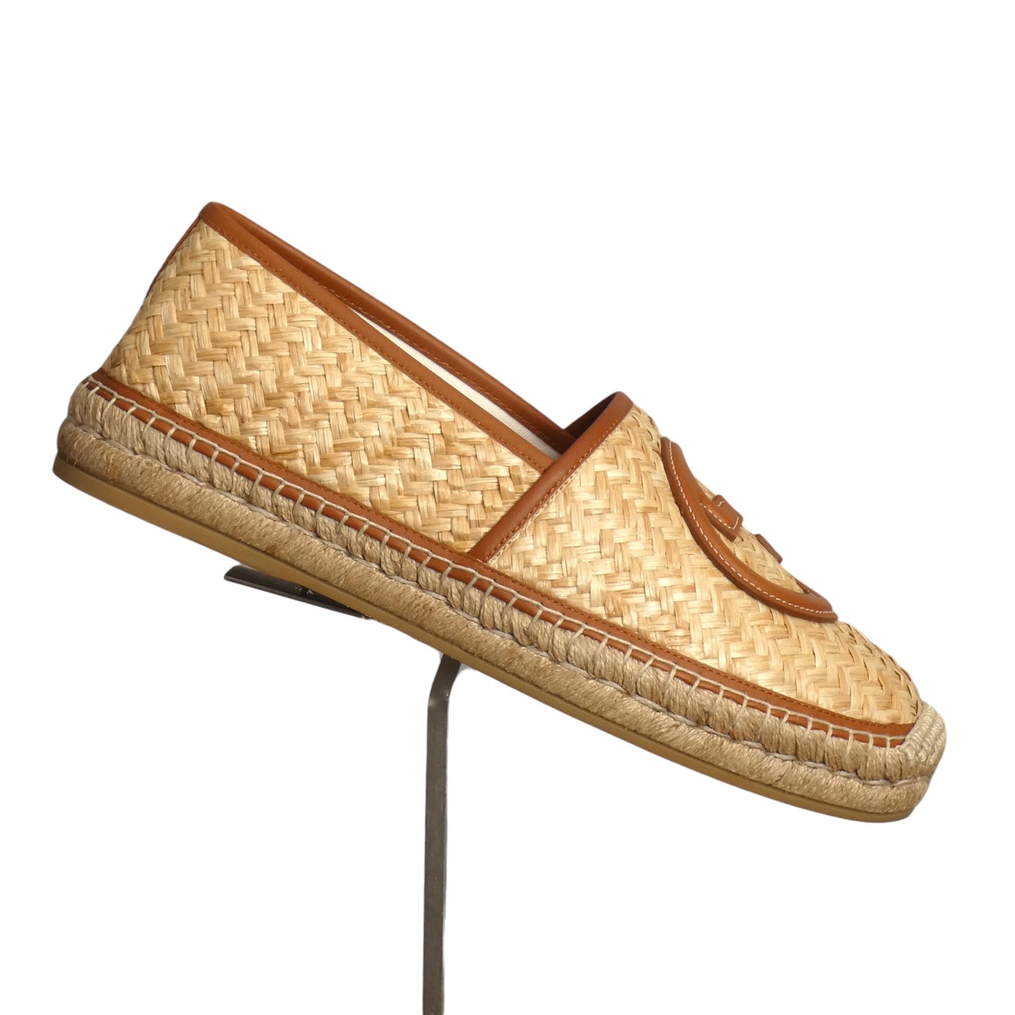 GUCCI- NIB Natural Raffia Espadrilles, Size 11.5