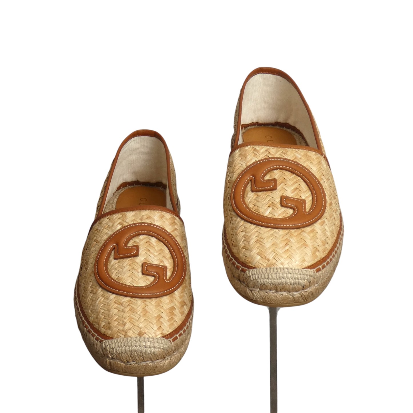 GUCCI- NIB Natural Raffia Espadrilles, Size 11.5