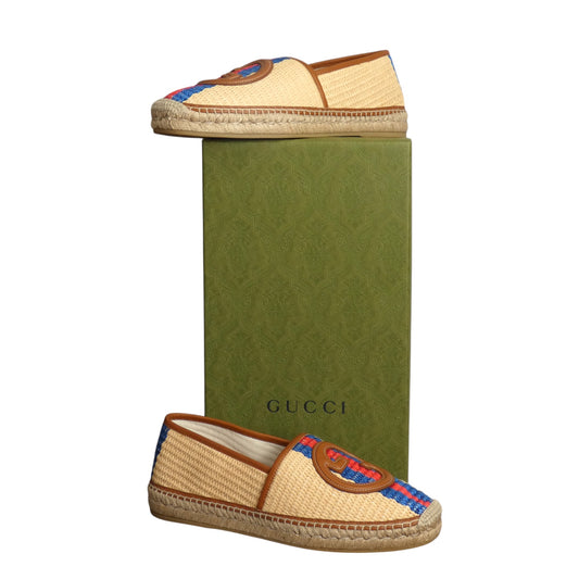 GUCCI- NIB Natural Raffia Libre Espadrilles, Multiple Sizes Available