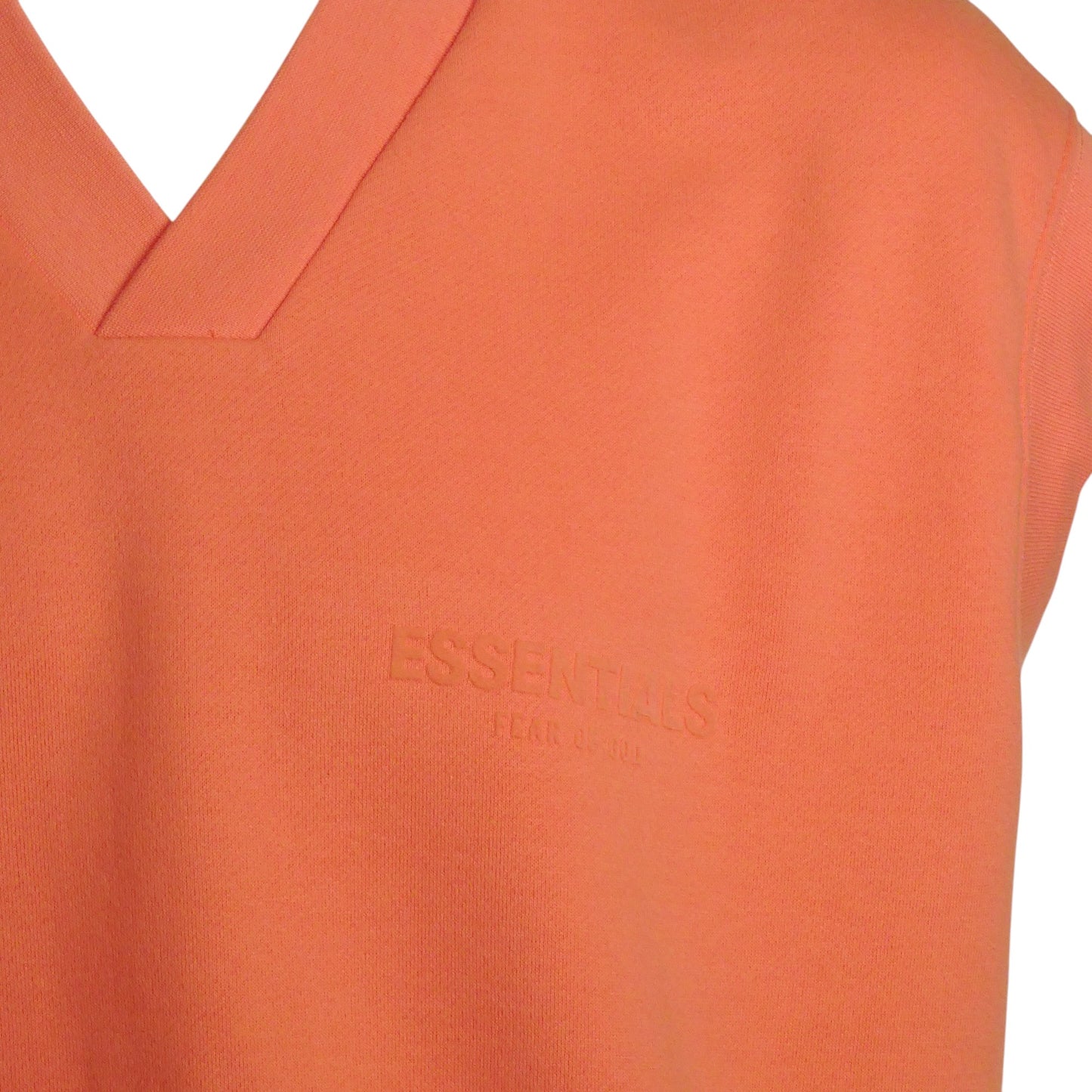 ESSENTIALS FEAR OF GOD- NWT Orange Cotton Knit Vest, Size Large