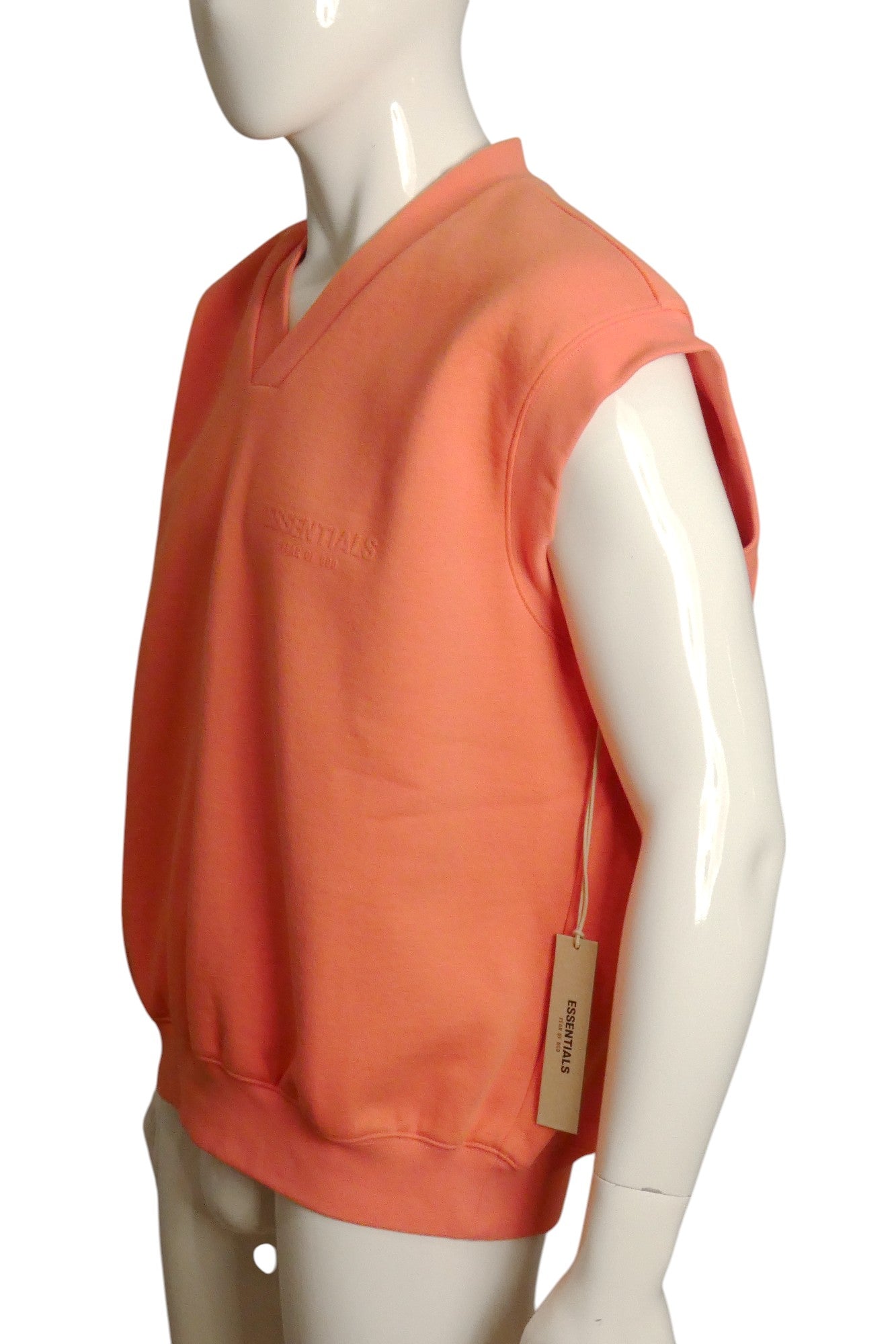 ESSENTIALS FEAR OF GOD- NWT Orange Cotton Knit Vest, Size Large