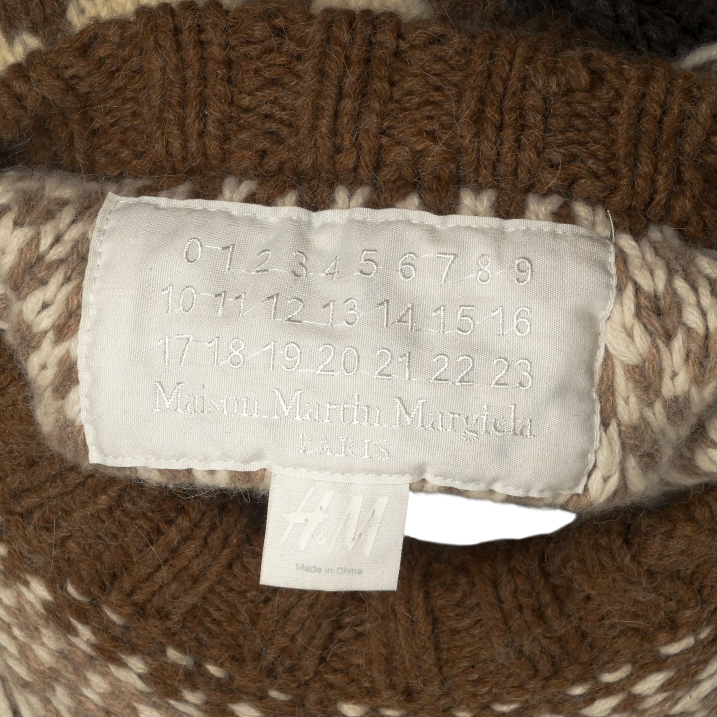 MAISON MARGIELA X H&M- Multi Color, Fair Isle Sweater, Size Large