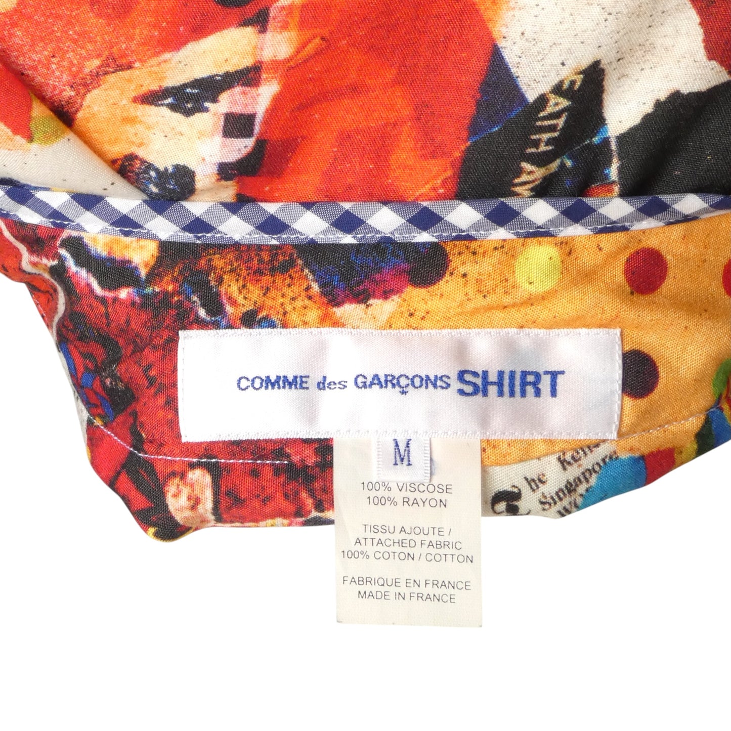 COMME DES GARCONS- NWT 2013 Graphic Print S/S Shirt, Size Medium