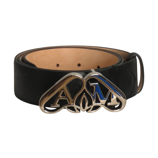 ALEXANDER MCQUEEN- NWT Black Leather Belt, Waist 36