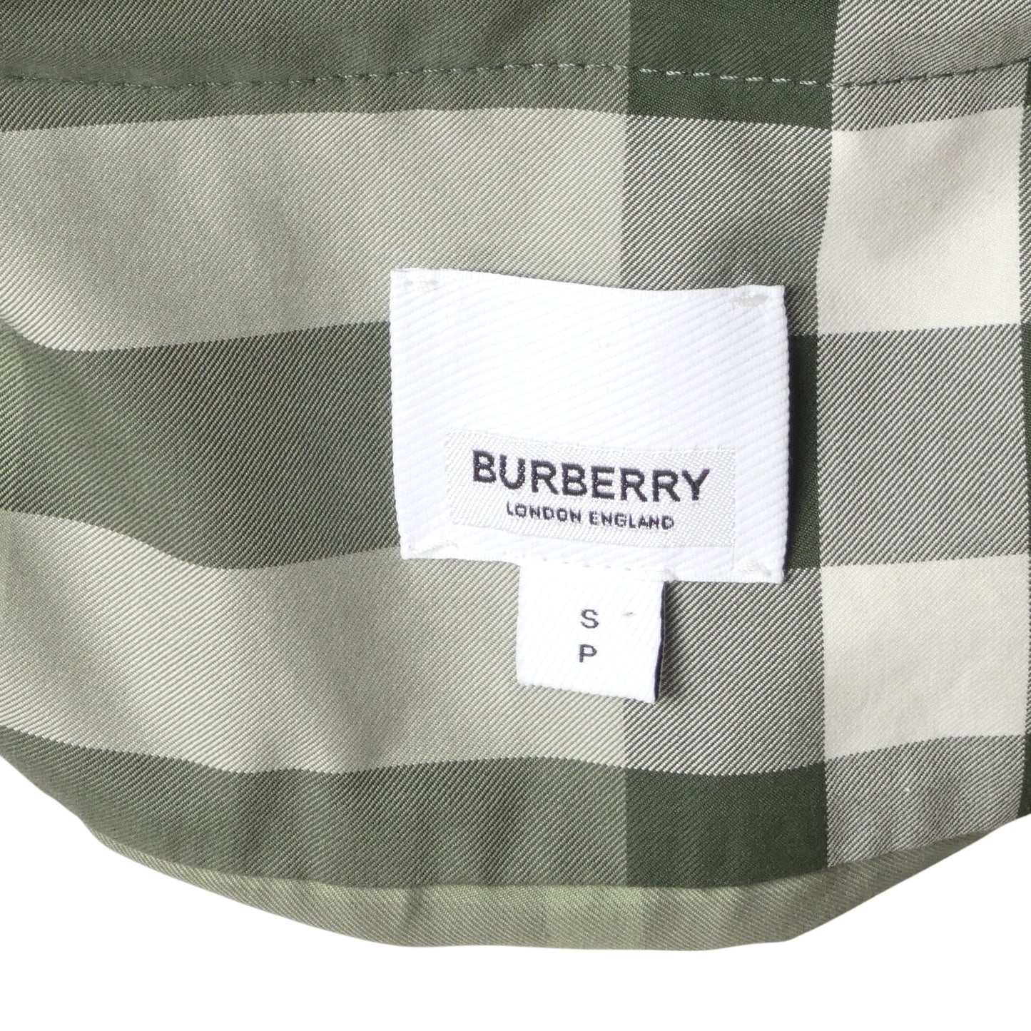 BURBERRY- 2022 Green Cotton Basildon Baseball Shirt, Size Small
