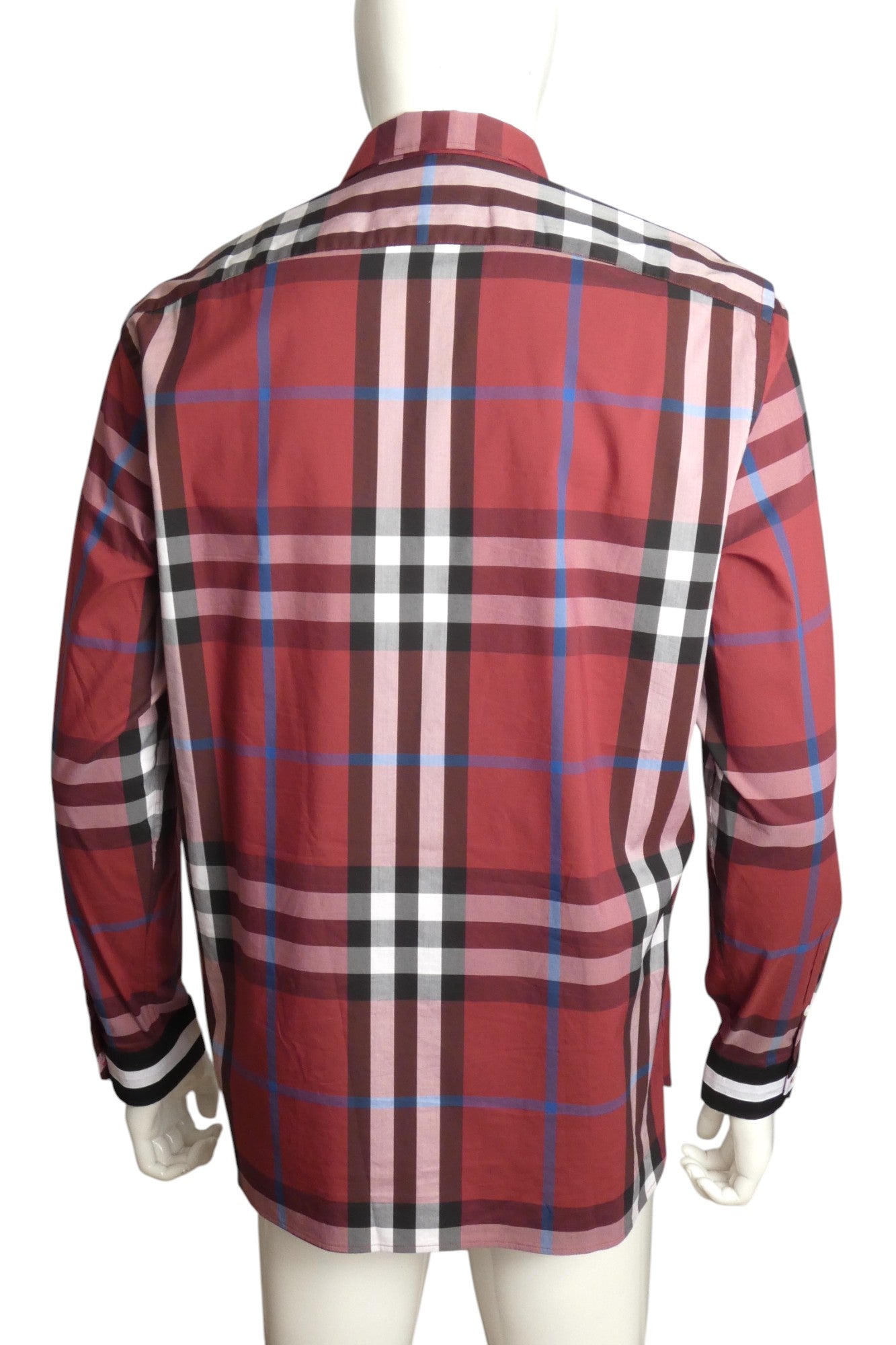 BURBERRY- Cotton Plaid L/S Shirt, Size XL