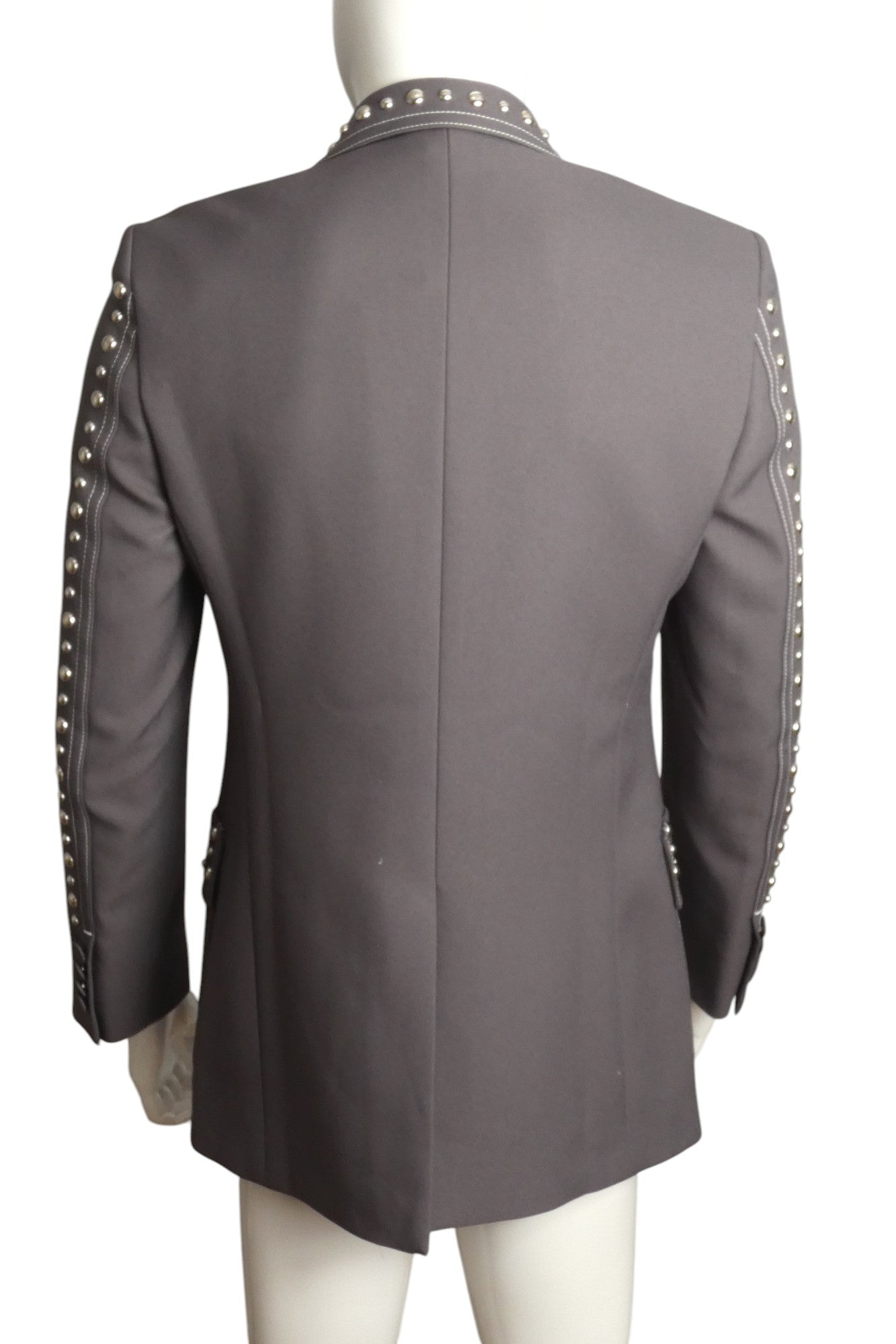 GUCCI- NWT 2023 Grey Fluid Drill Blazer, Size Medium