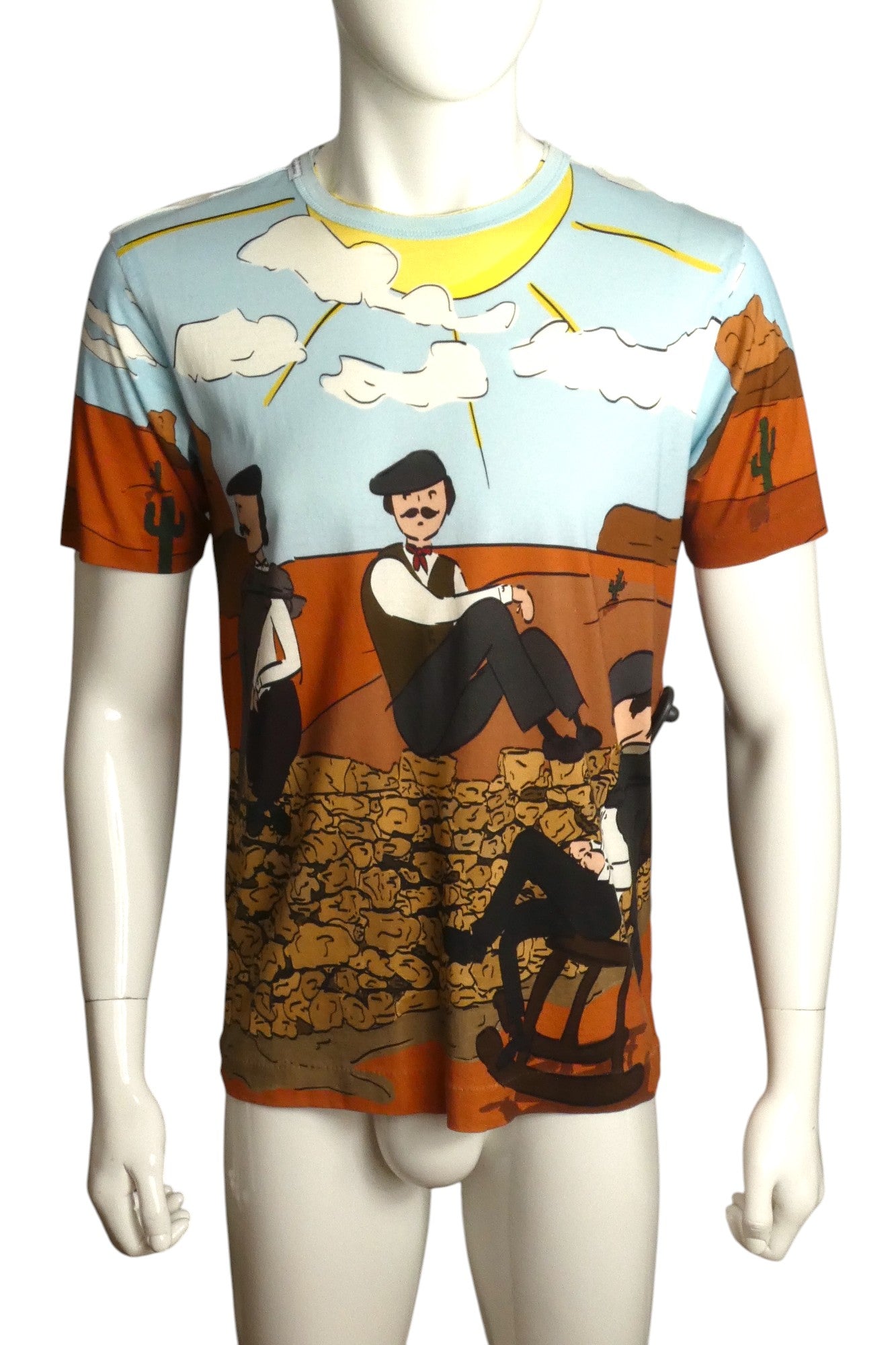 DOLCE & GABBANA- Graphic Print T-Shirt, Size Large