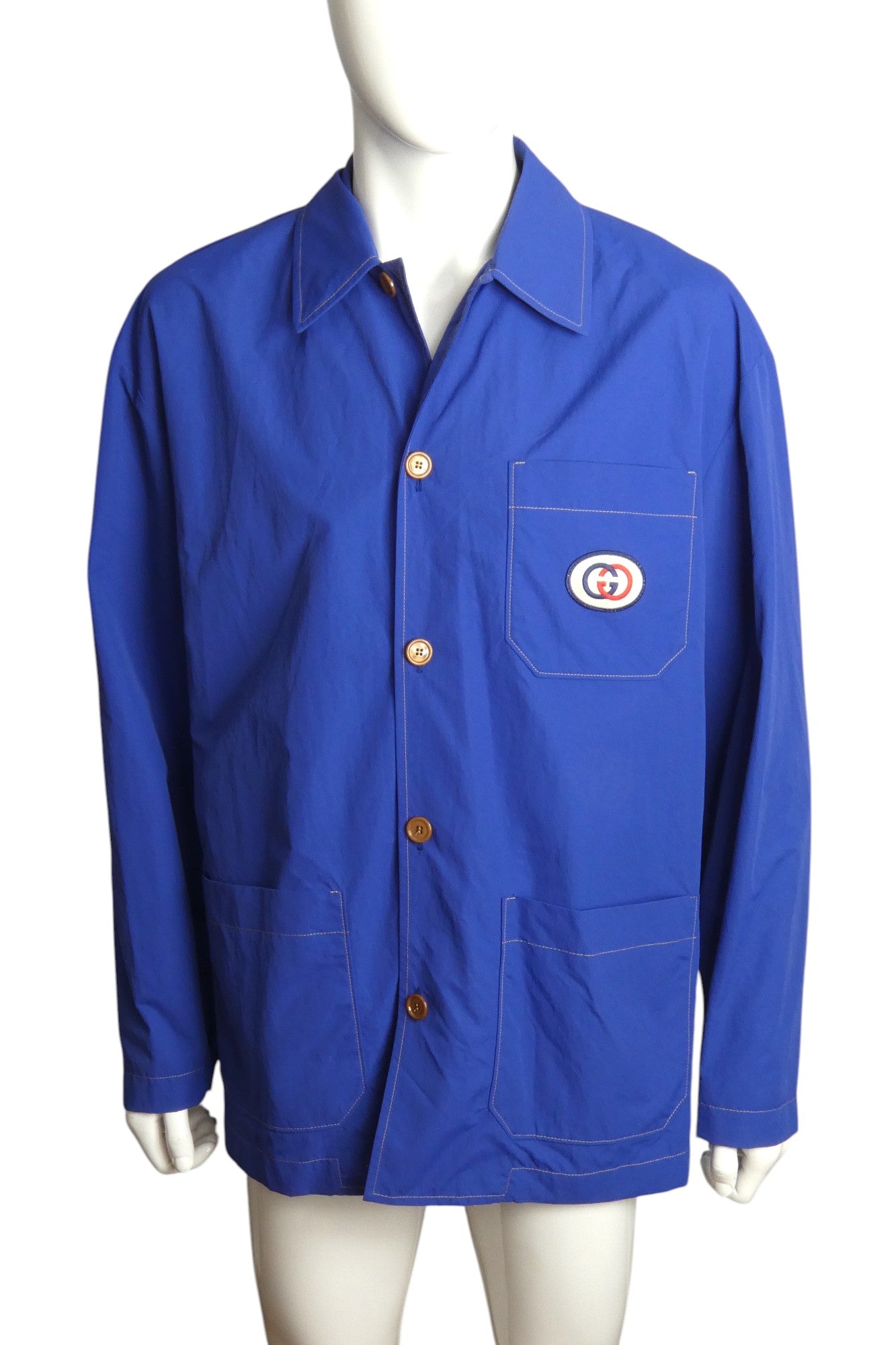 GUCCI- NWT 2023 Blue Nylon "Gremlins" Jacket, Multiple Sizes Available