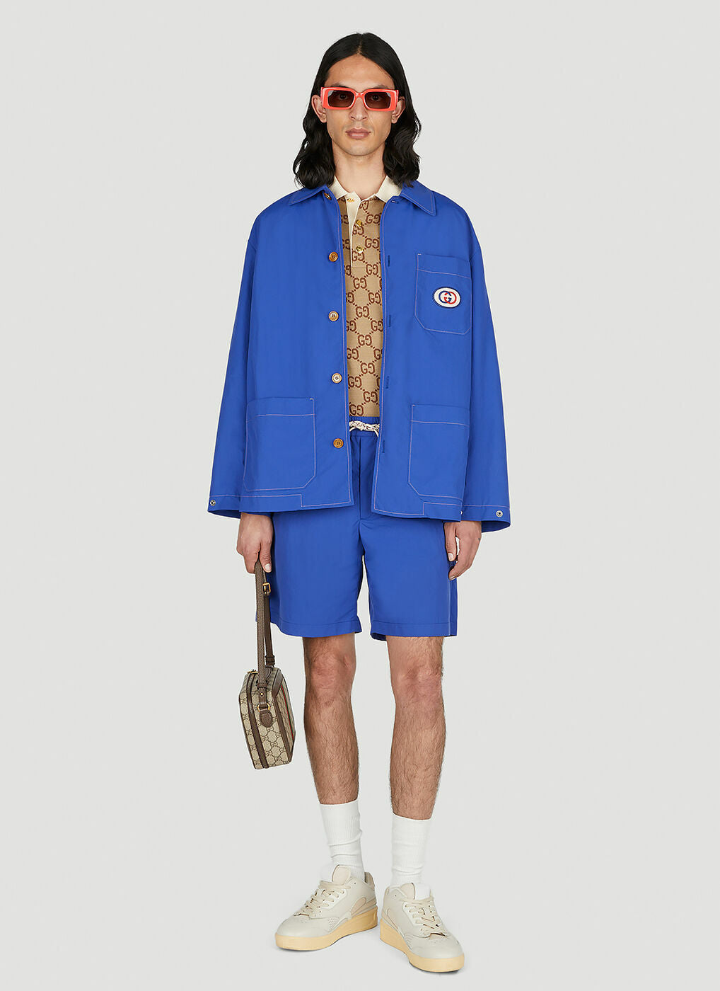 GUCCI- NWT 2023 Blue Nylon "Gremlins" Jacket, Multiple Sizes Available
