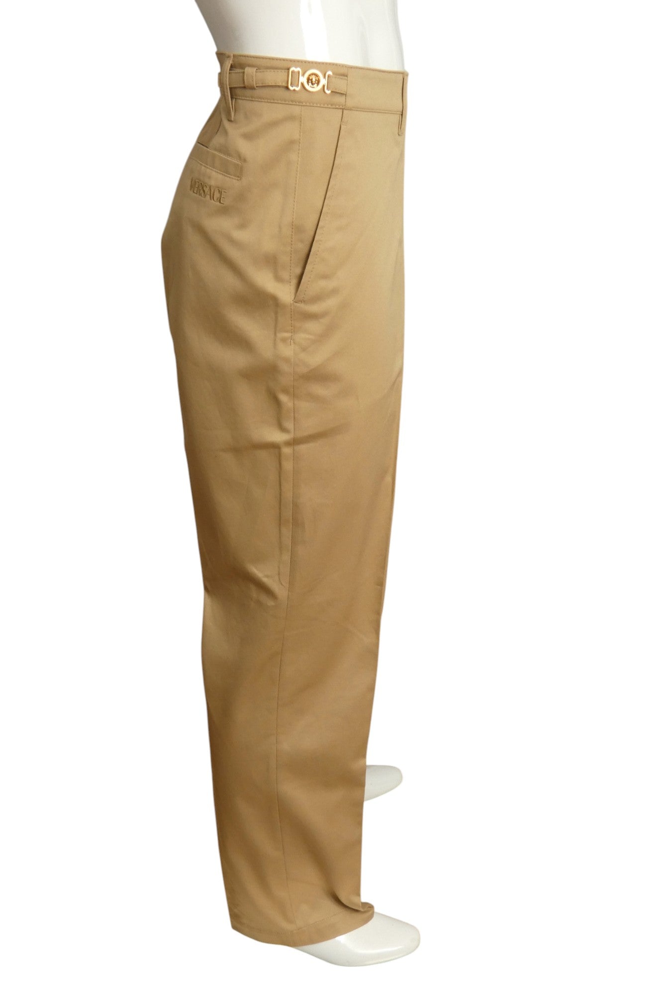 VERSACE- NWT Khaki Cotton Twill Trousers, Waist 40"