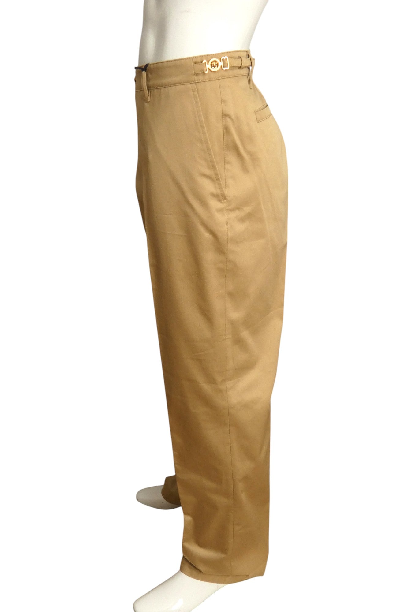 VERSACE- NWT Khaki Cotton Twill Trousers, Waist 40"