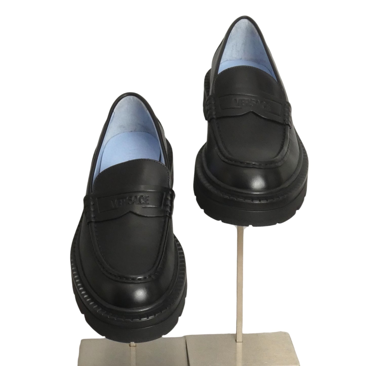 VERSACE- NIB Black Adriano Loafer, Multiple Sizes Available