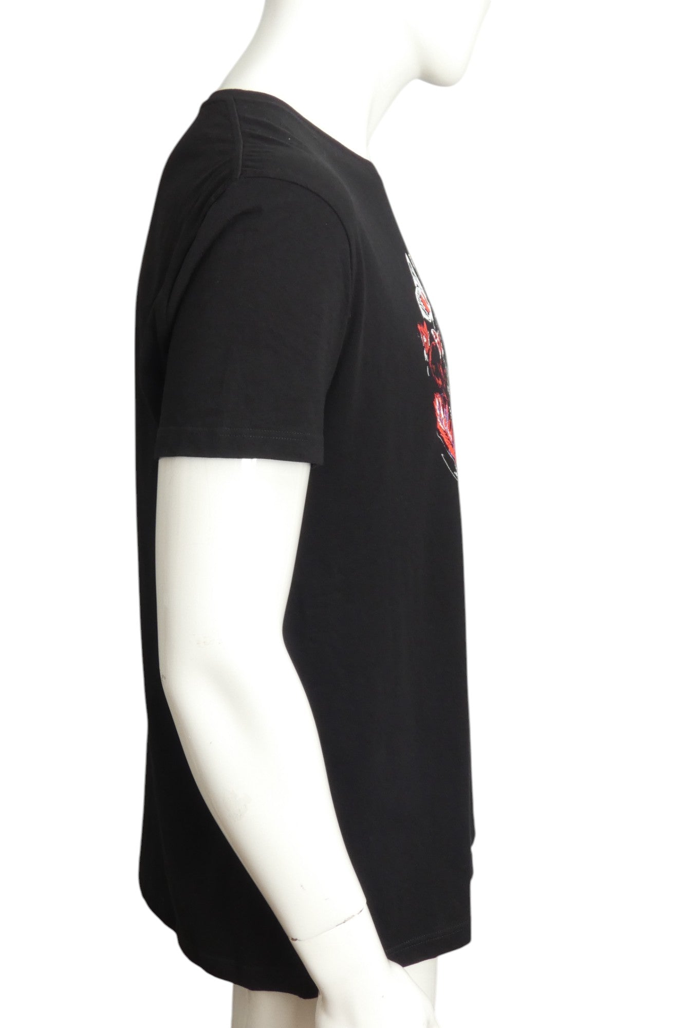 ALEXANDER MCQUEEN- Black Graphic Print T-Shirt, Size Large