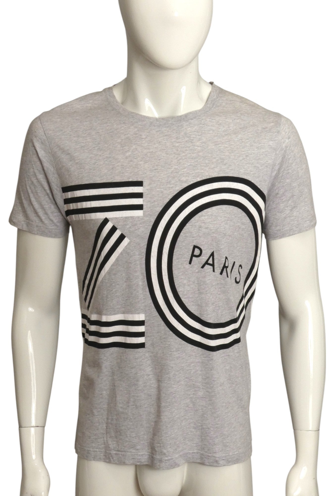 KENZO- Gray Graphic Logo Print T-Shirt, Size Medium