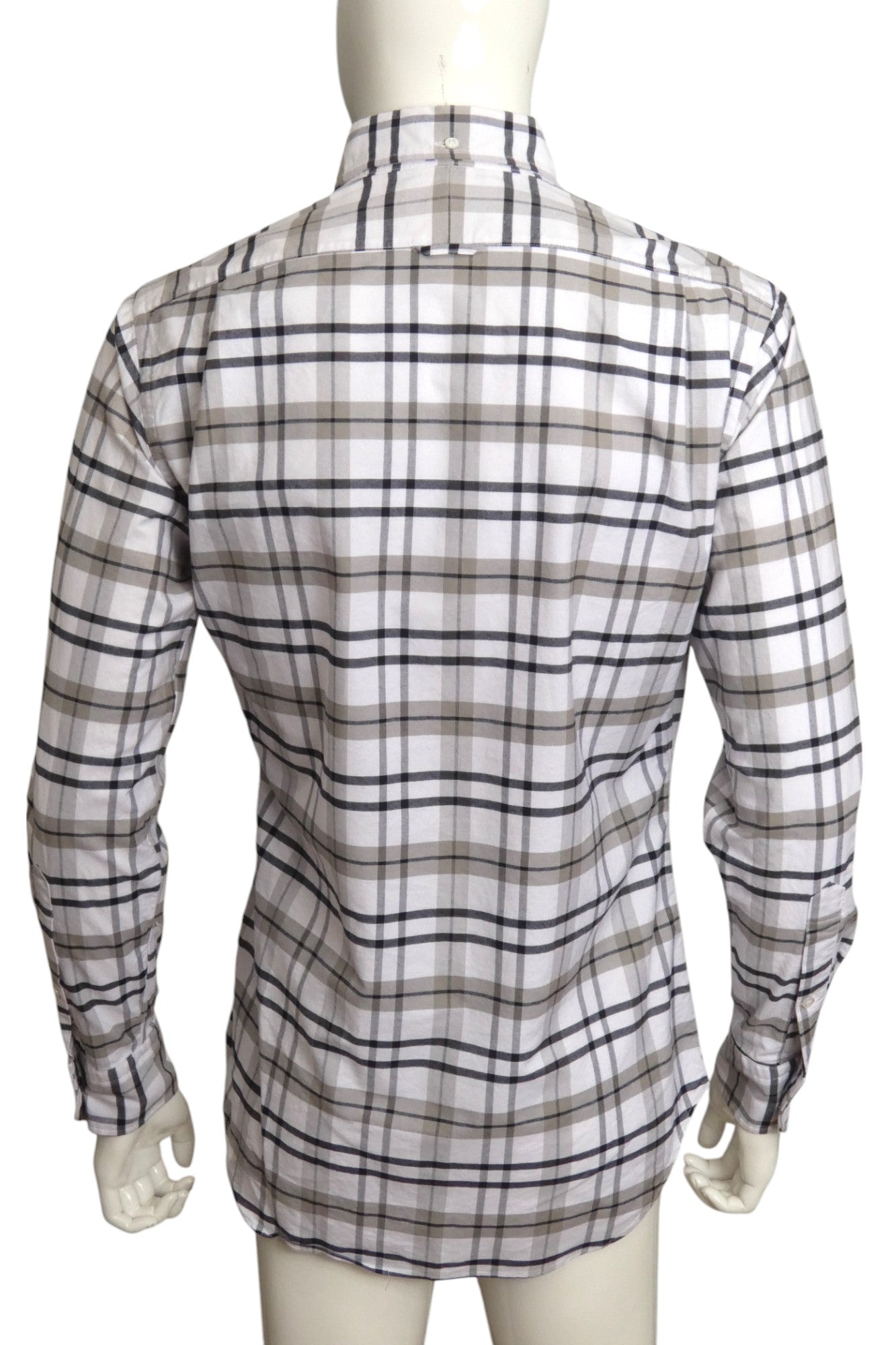 THOM BROWNE- NWT Cotton Plaid L/S Shirt, Size Large