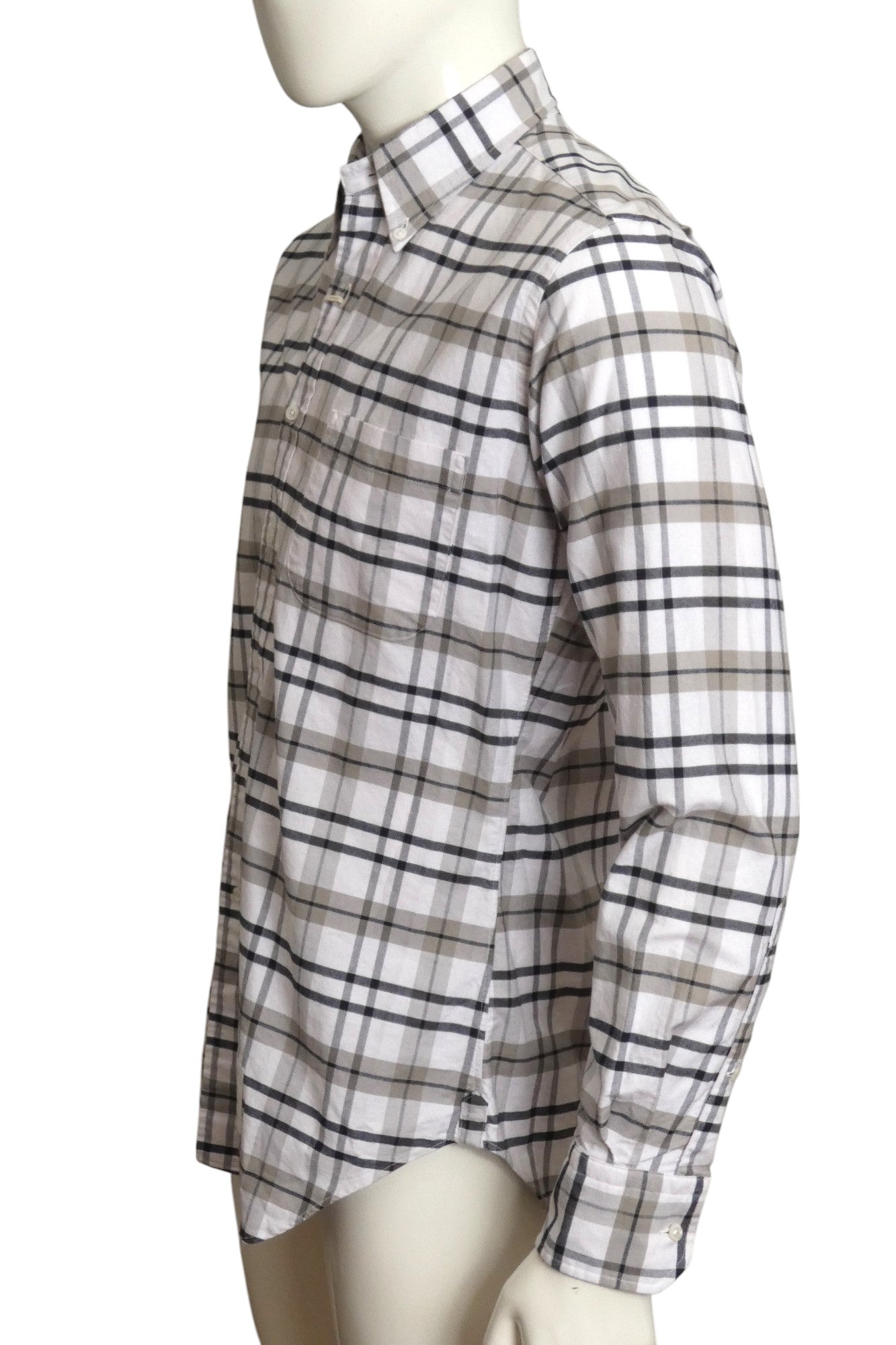THOM BROWNE- NWT Cotton Plaid L/S Shirt, Size Large
