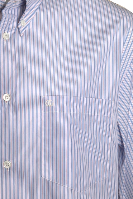 GUCCI- NWT 2023 PIxel Print & Stripe S/S Shirt, Size XL