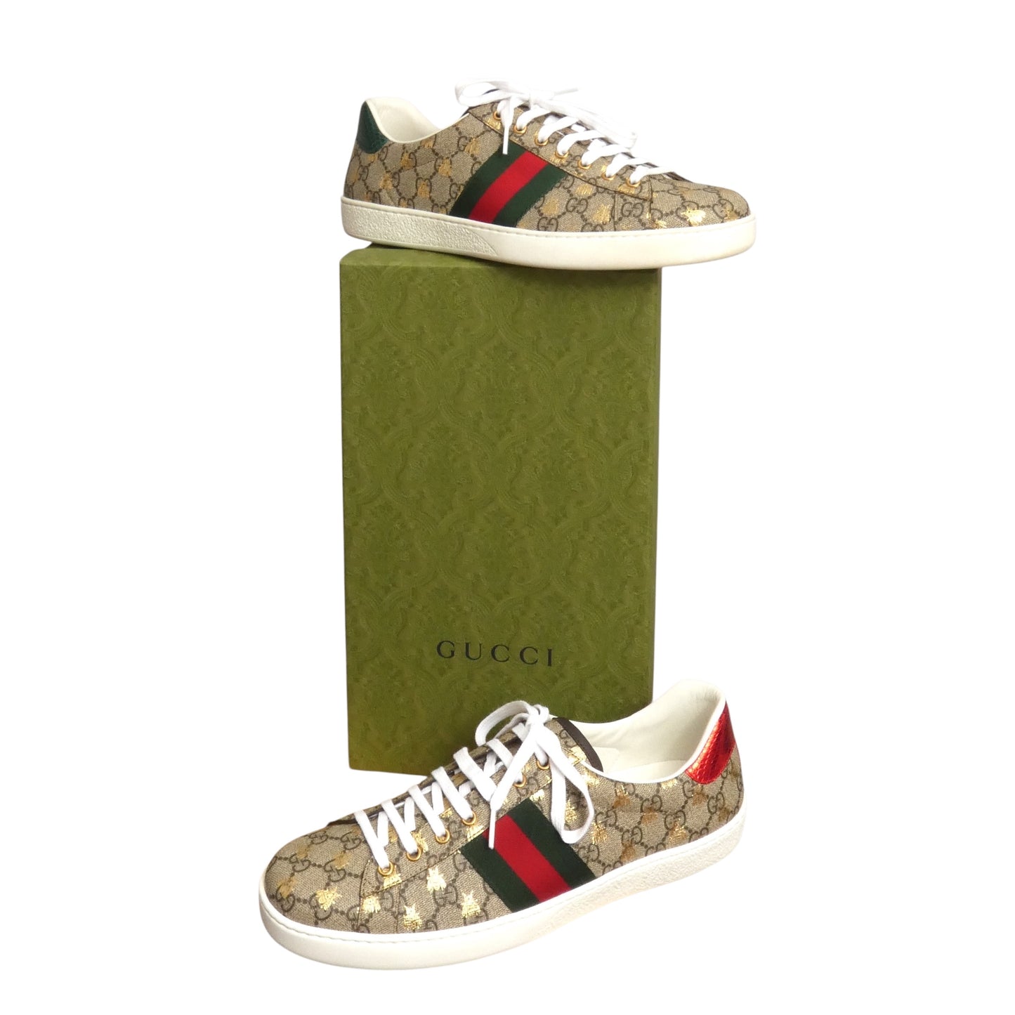 GUCCI- NIB Ace GG Supreme Bees Low Tops, Multiple Sizes Available